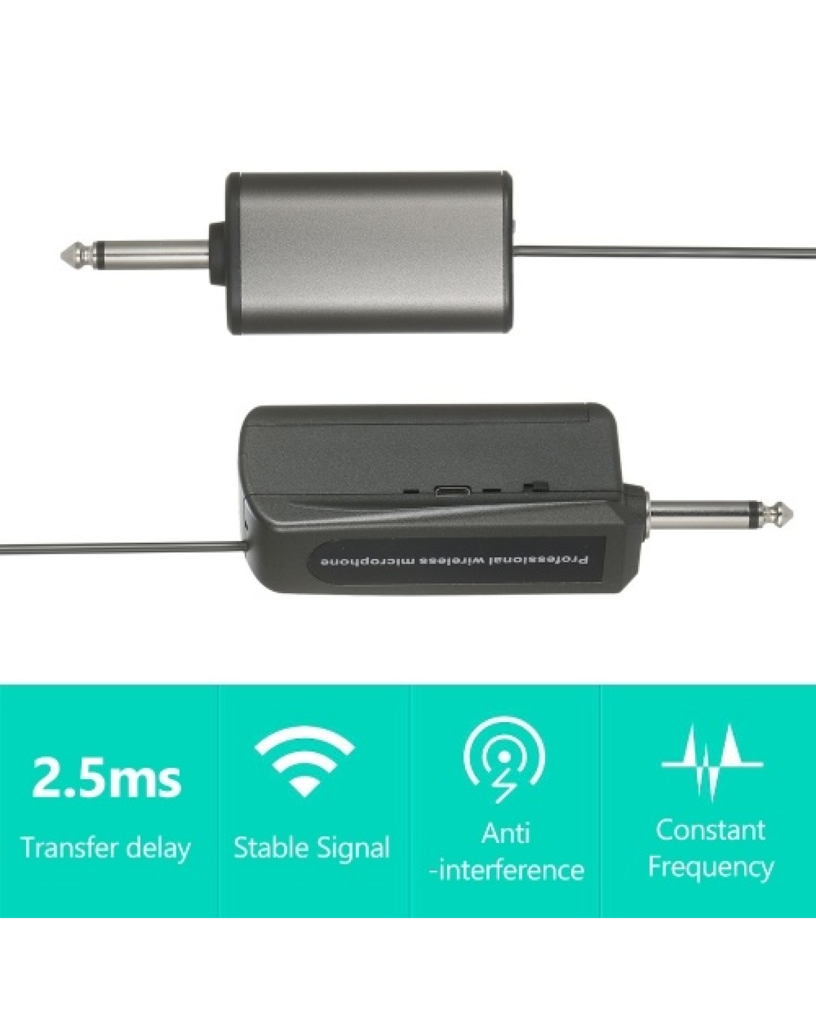 UHF Headset Wireless Microphone Transmitter &amp; Receiver Music Instrument Wireless System 6.35mm Standard Audio Plug