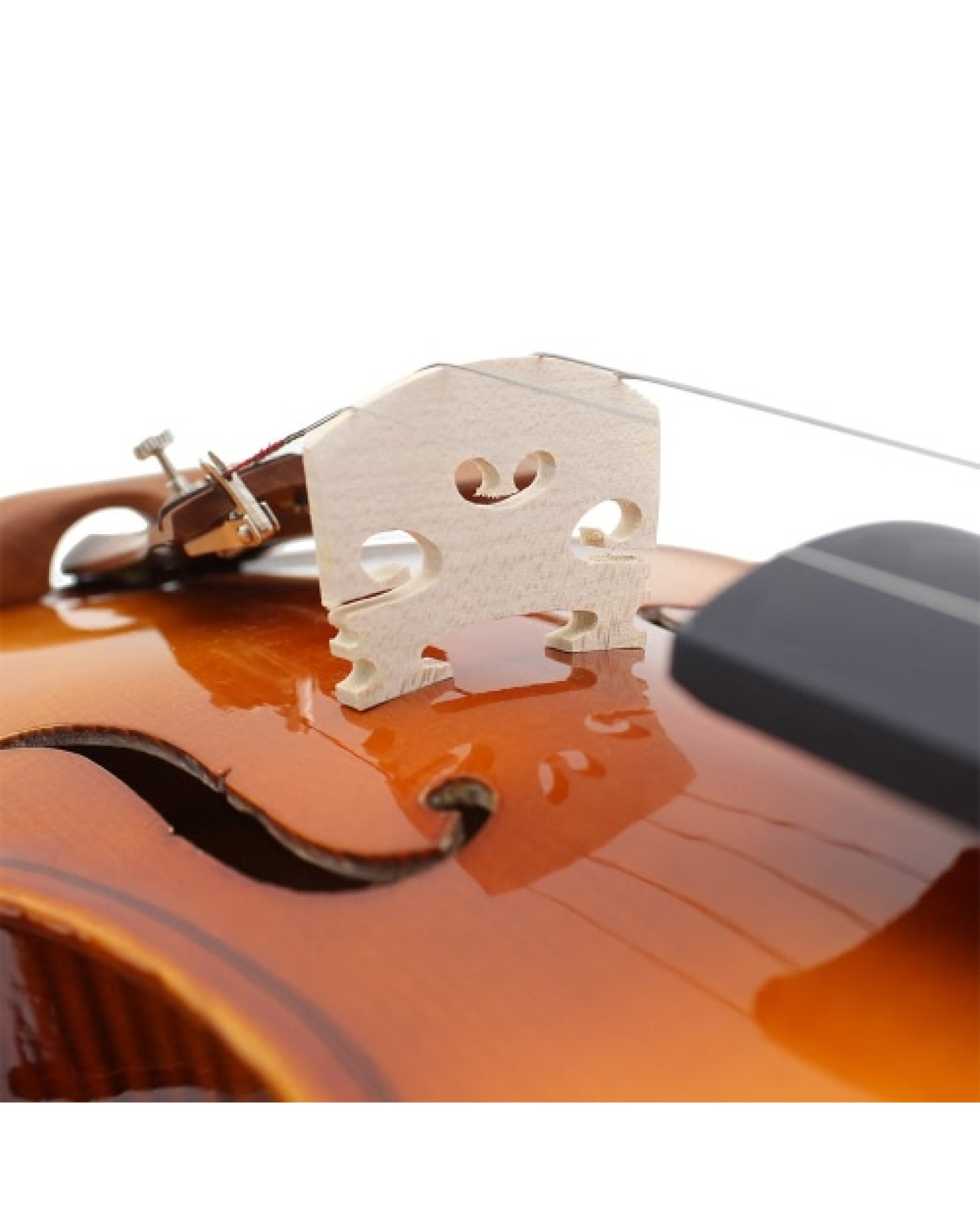 Full Size 4/4 Natural Acoustic Solid Wood Spruce Flame Maple Veneer Violin Fiddle for Beginner Student Performer  Jujube Wood Pa