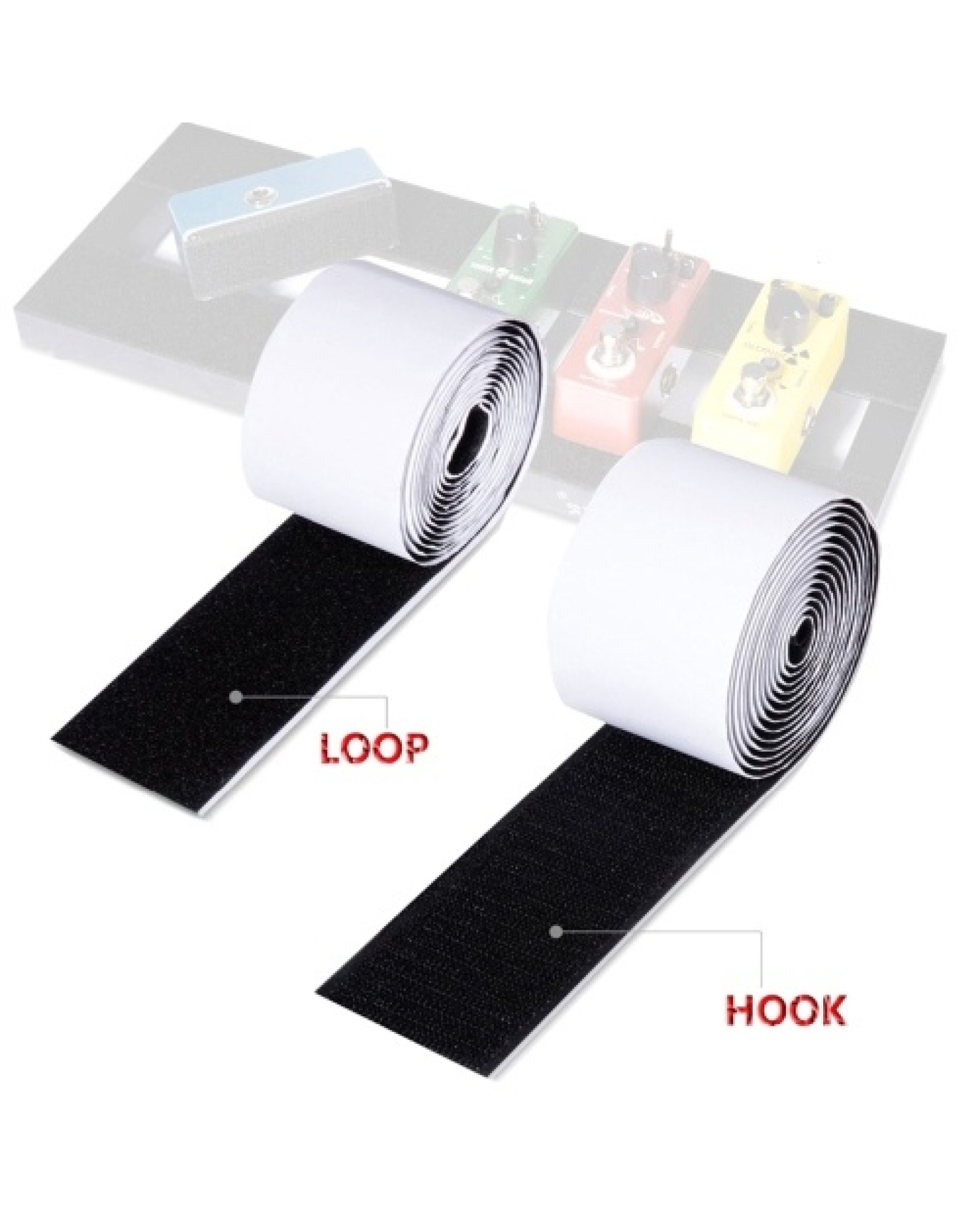 Guitar Pedalboard Pedal Mounting Tape Length 2M Width 5CM LOOP+HOOK
