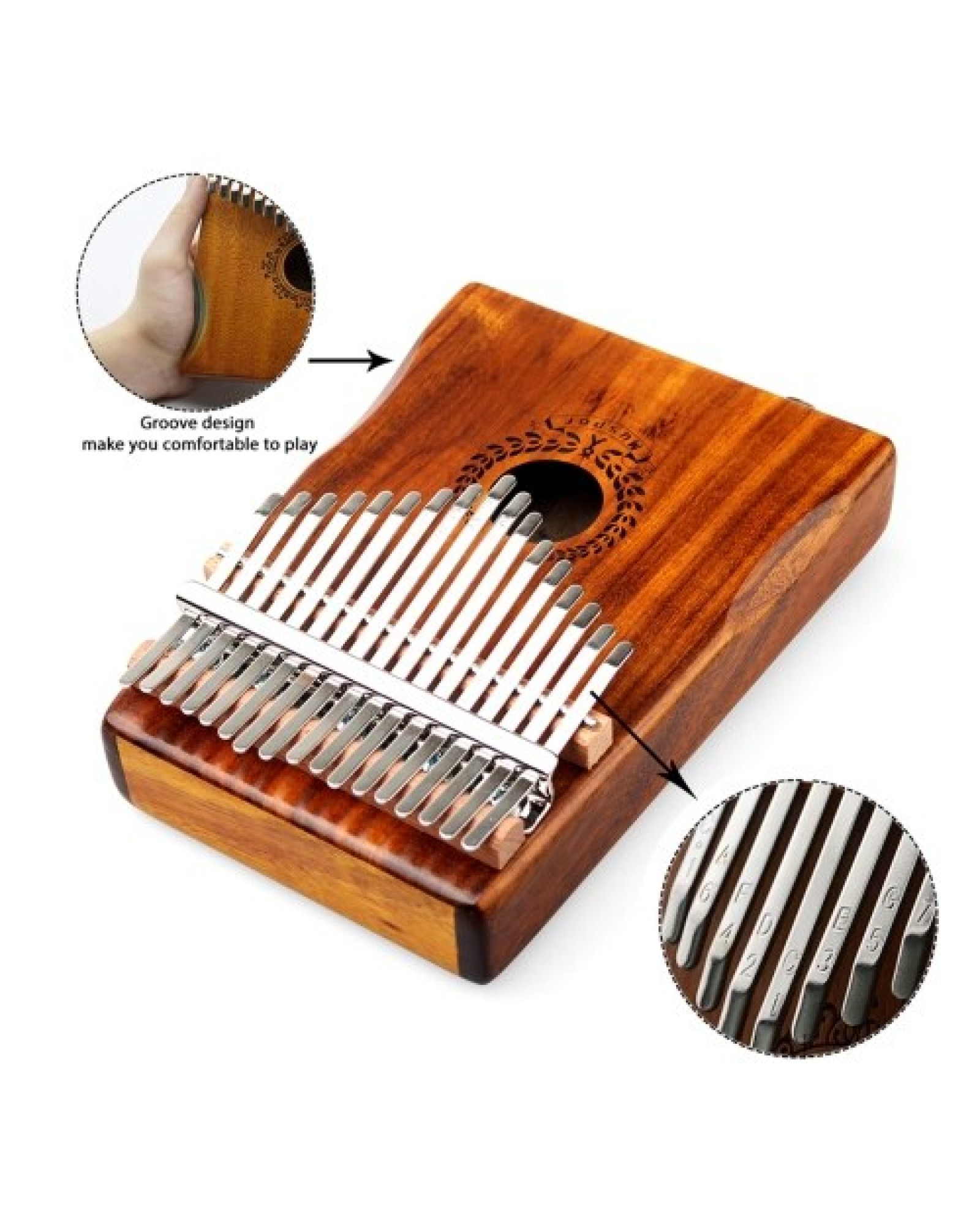 17 Keys Finger Piano Instrument Portable with Audio Cable Storage Bag Portable for Music Player Kids Adults Beginner Gift 