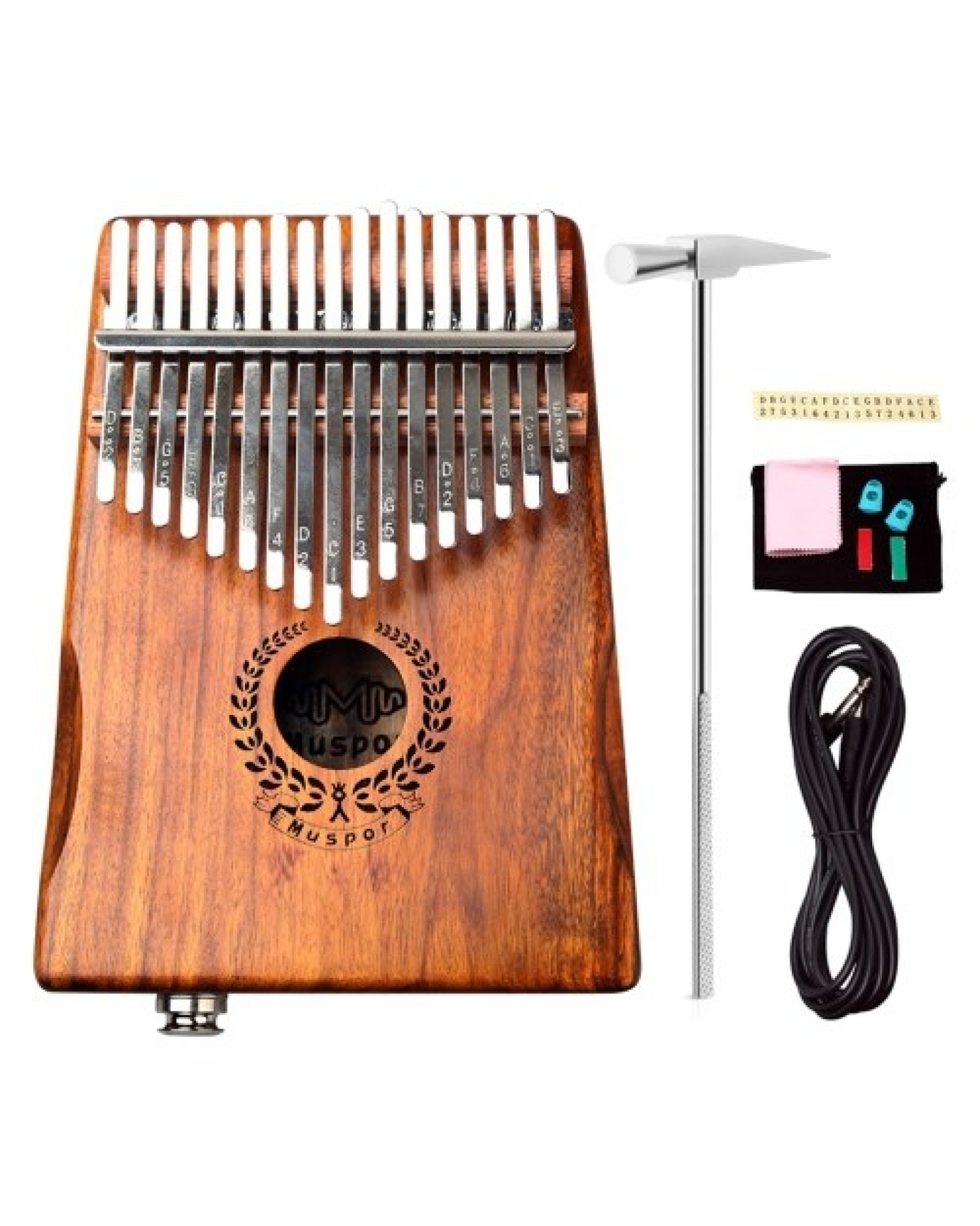 17 Keys Finger Piano Instrument Portable with Audio Cable Storage Bag Portable for Music Player Kids Adults Beginner Gift 