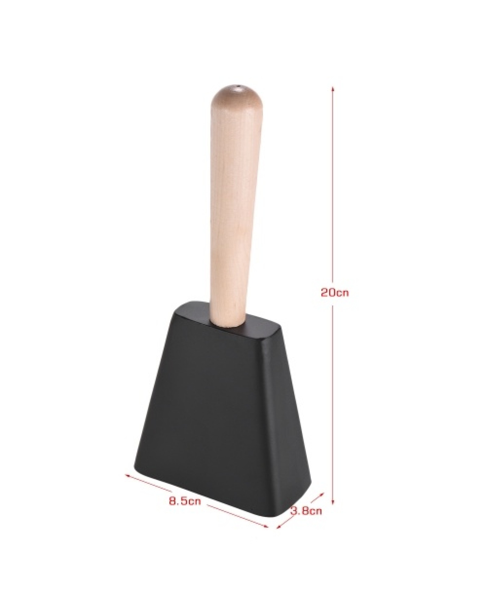 Professional Metal Cowbell with Wooden Handle Mallet Percussion Instrument