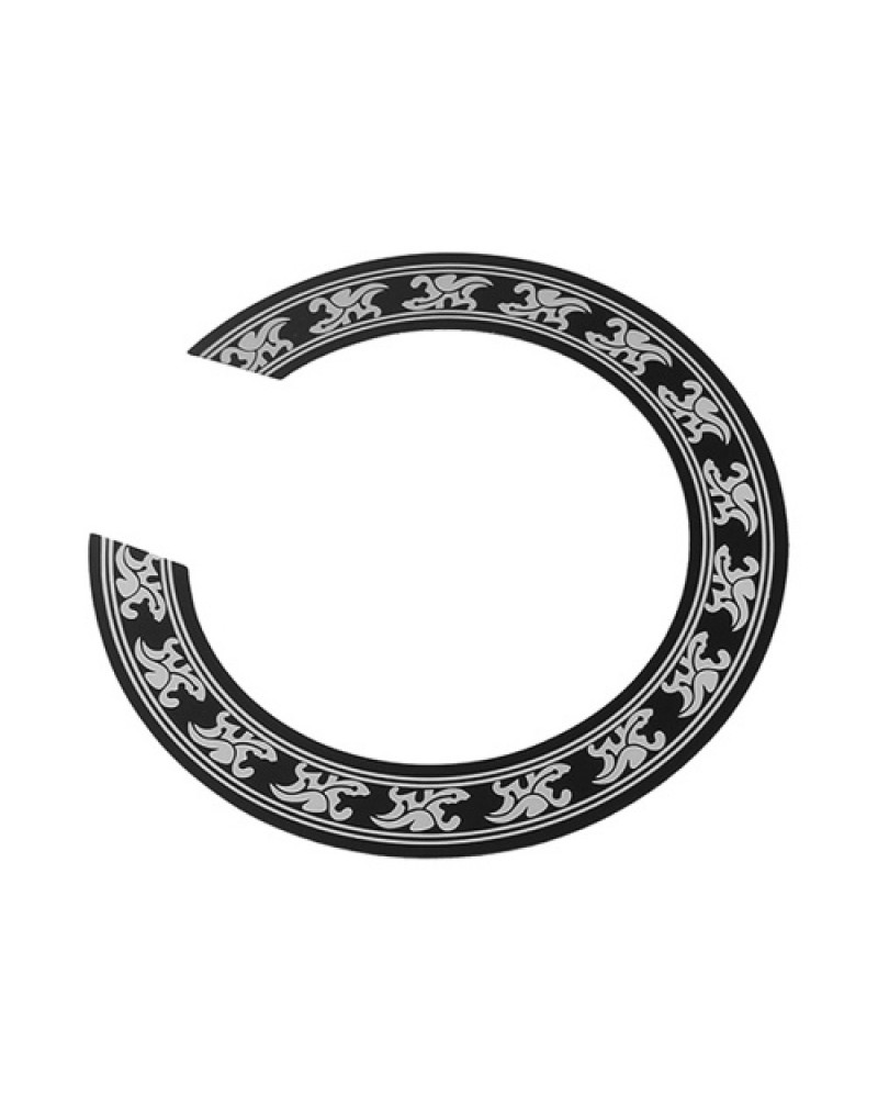 Folk Guitar Rosette Inlay Sticker Circle Sound Hole Decorative Decal Accessory Replacement for 40-41 Inch Guitars