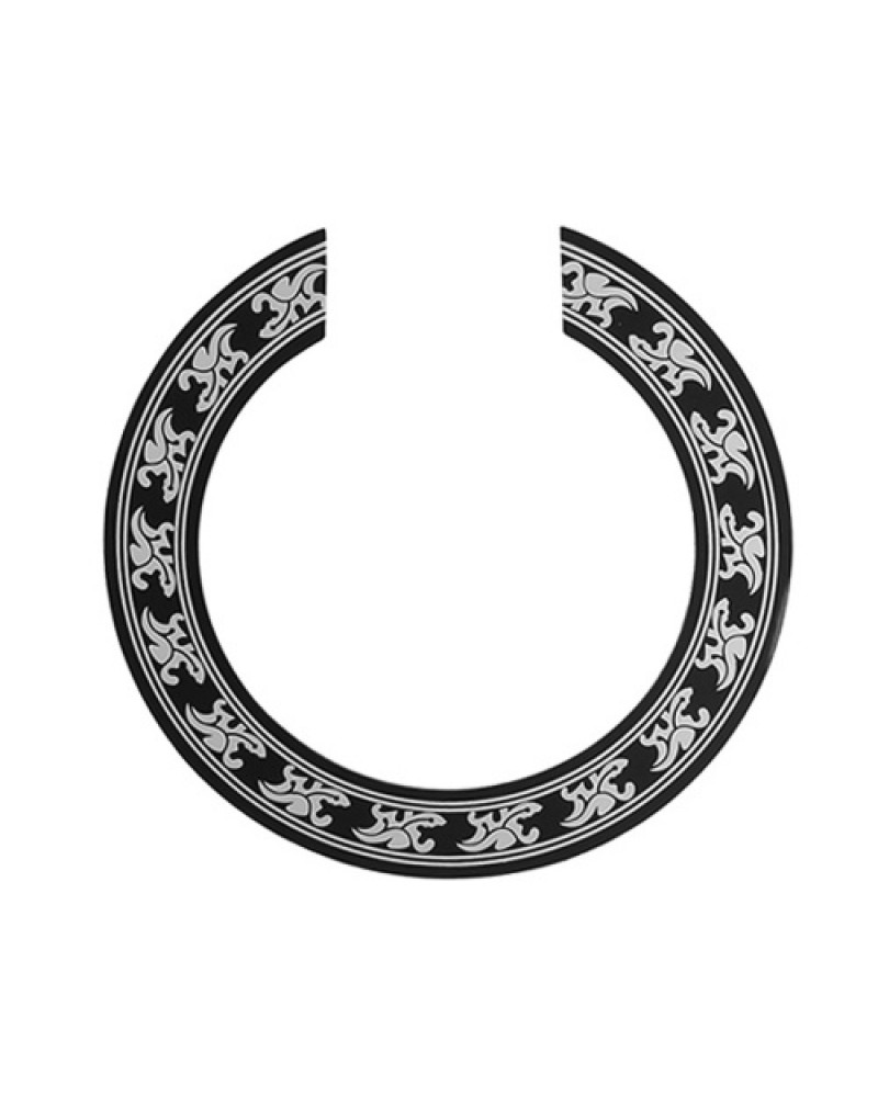 Folk Guitar Rosette Inlay Sticker Circle Sound Hole Decorative Decal Accessory Replacement for 40-41 Inch Guitars