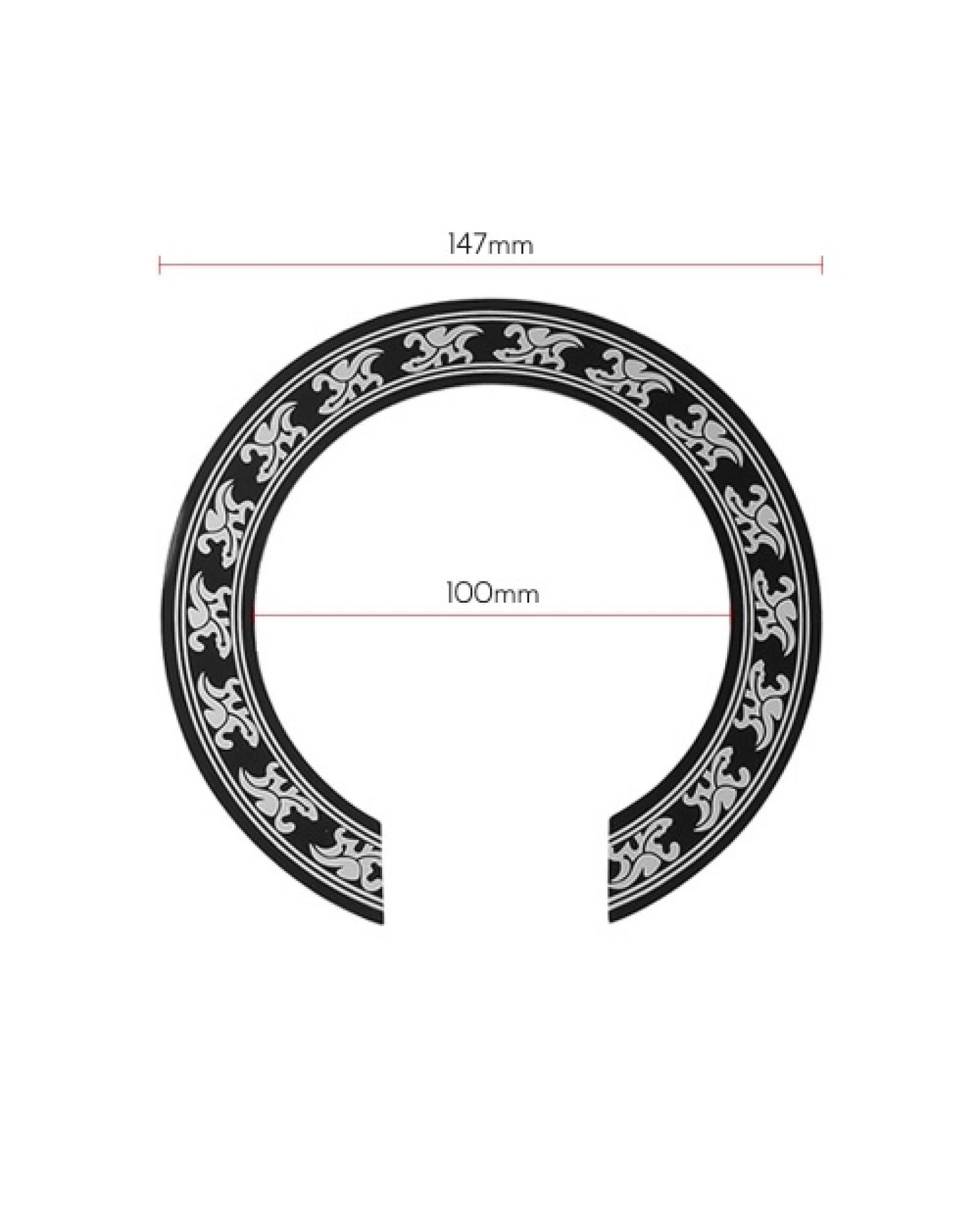 Folk Guitar Rosette Inlay Sticker Circle Sound Hole Decorative Decal Accessory Replacement for 40-41 Inch Guitars