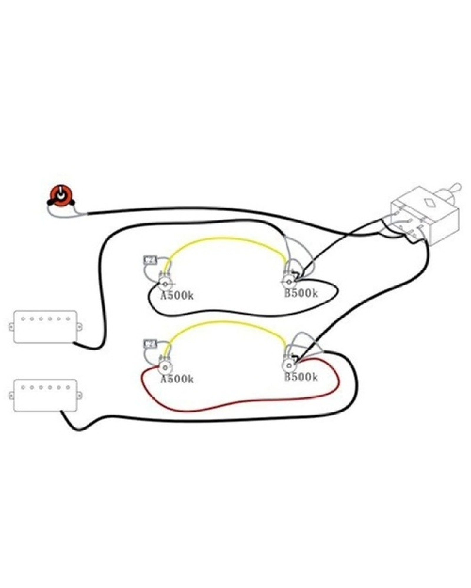 Prewired Wiring Harness Kit for LP Electric Guitar