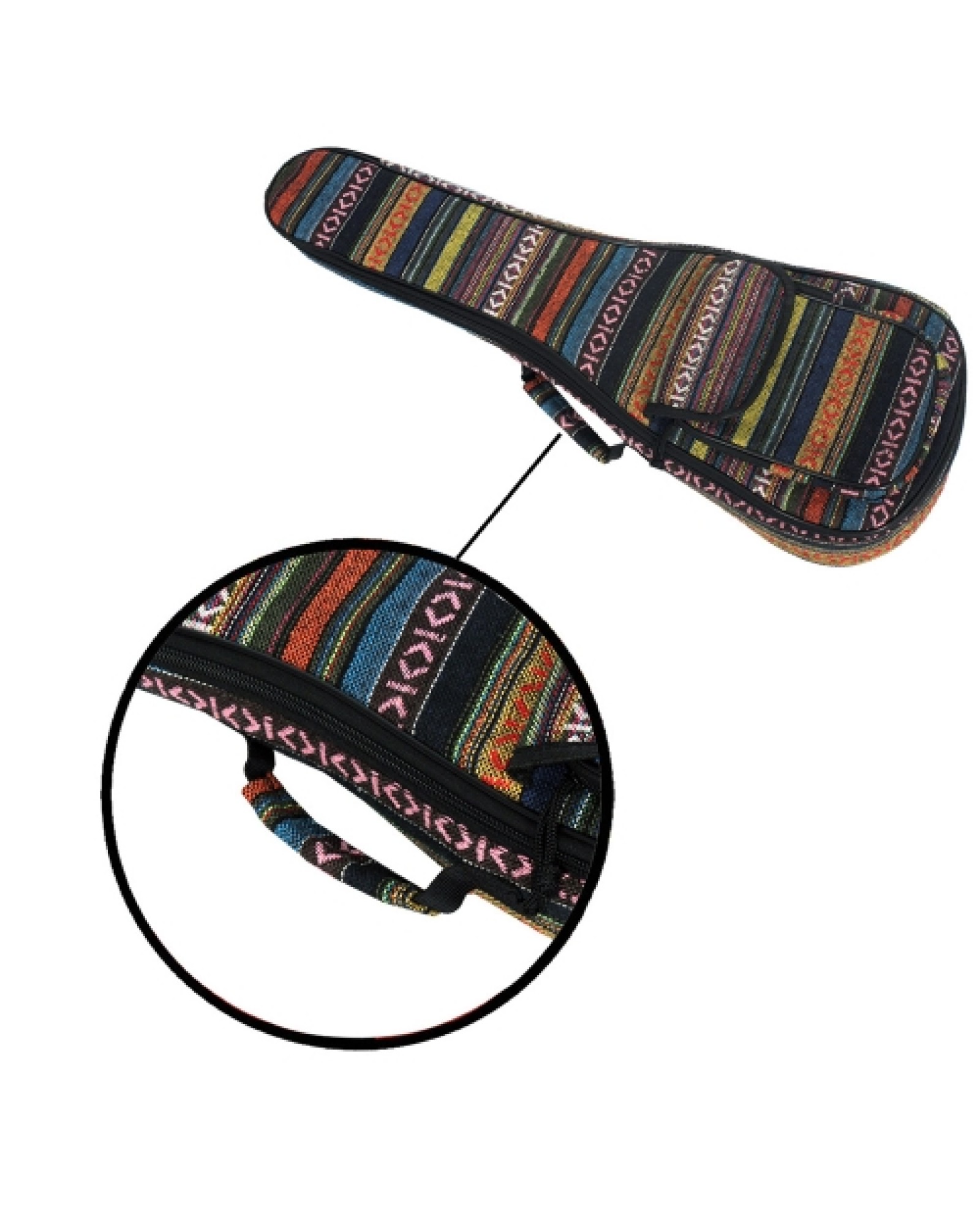 Special National Style 23" Ukelele Ukulele Uke Bag Backpack Case 6mm Cotton Padding Durable Colorful with Adjustable Shoulder St