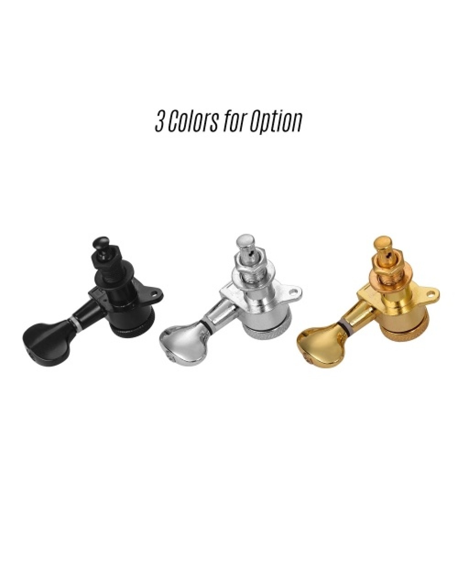 Electric Guitar Machine Heads Knobs String Tuning Pegs Locking Tuners Pack of 6 Pieces 6R with Mounting Screws and Ferrules Gold