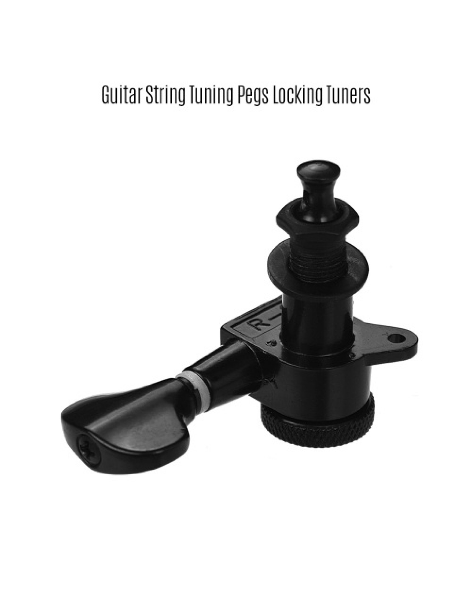 Electric Guitar Machine Heads Knobs String Tuning Pegs Locking Tuners Pack of 6 Pieces 6R with Mounting Screws and Ferrules Gold