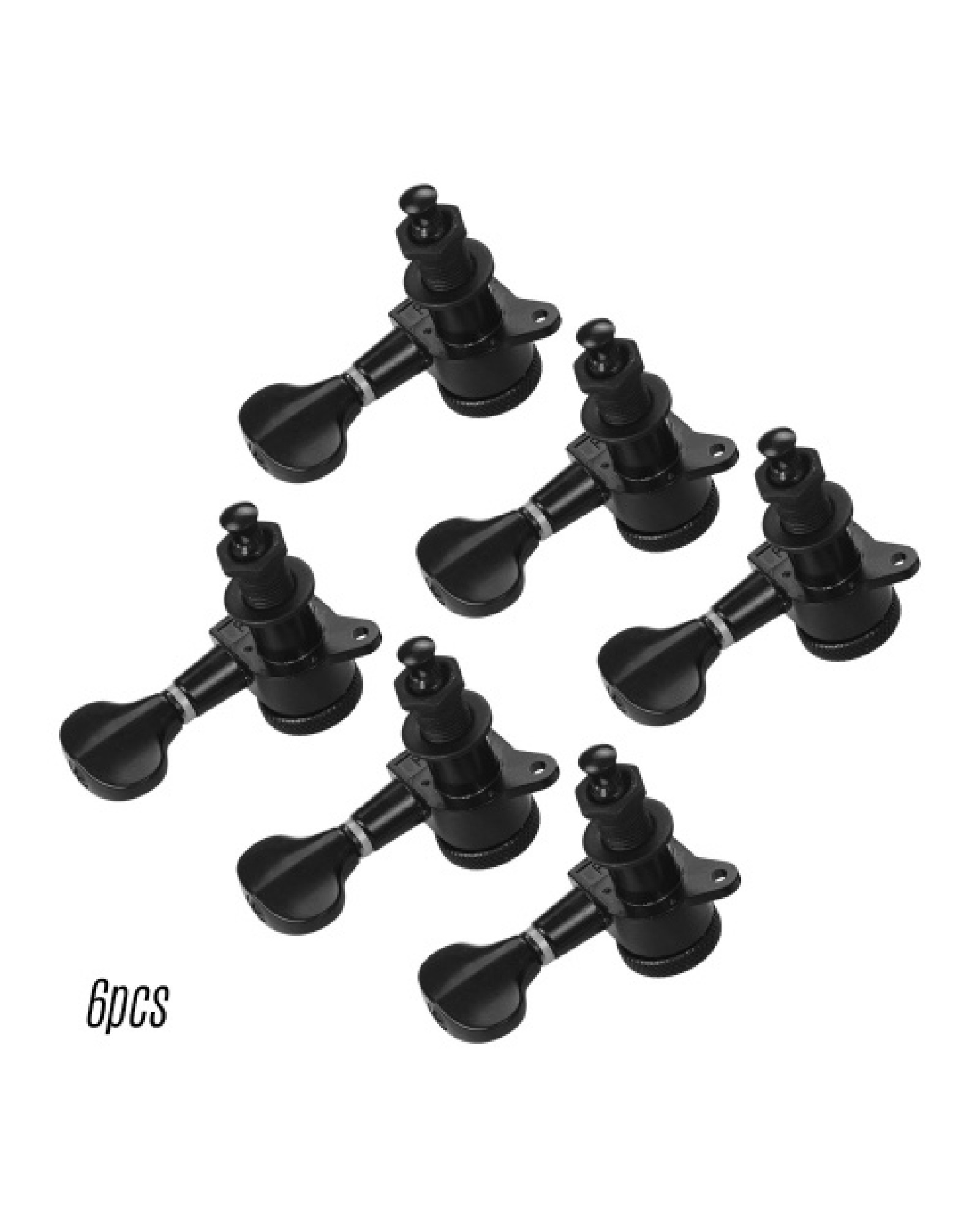 Electric Guitar Machine Heads Knobs String Tuning Pegs Locking Tuners Pack of 6 Pieces 6R with Mounting Screws and Ferrules Gold