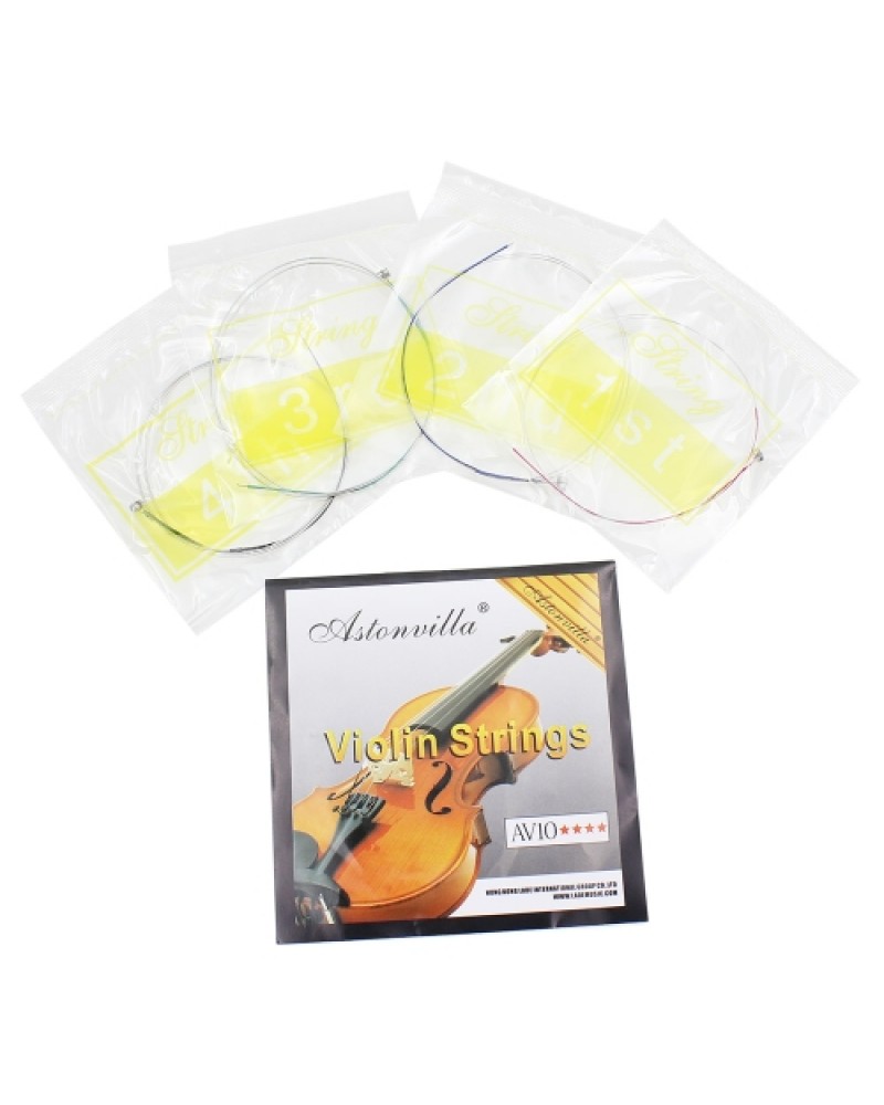4pcs A Set of Violin Strings C-G-D-A Steel Core Nickel Silver Wound Exquisite Stringed Musical Instrument Parts Accessories