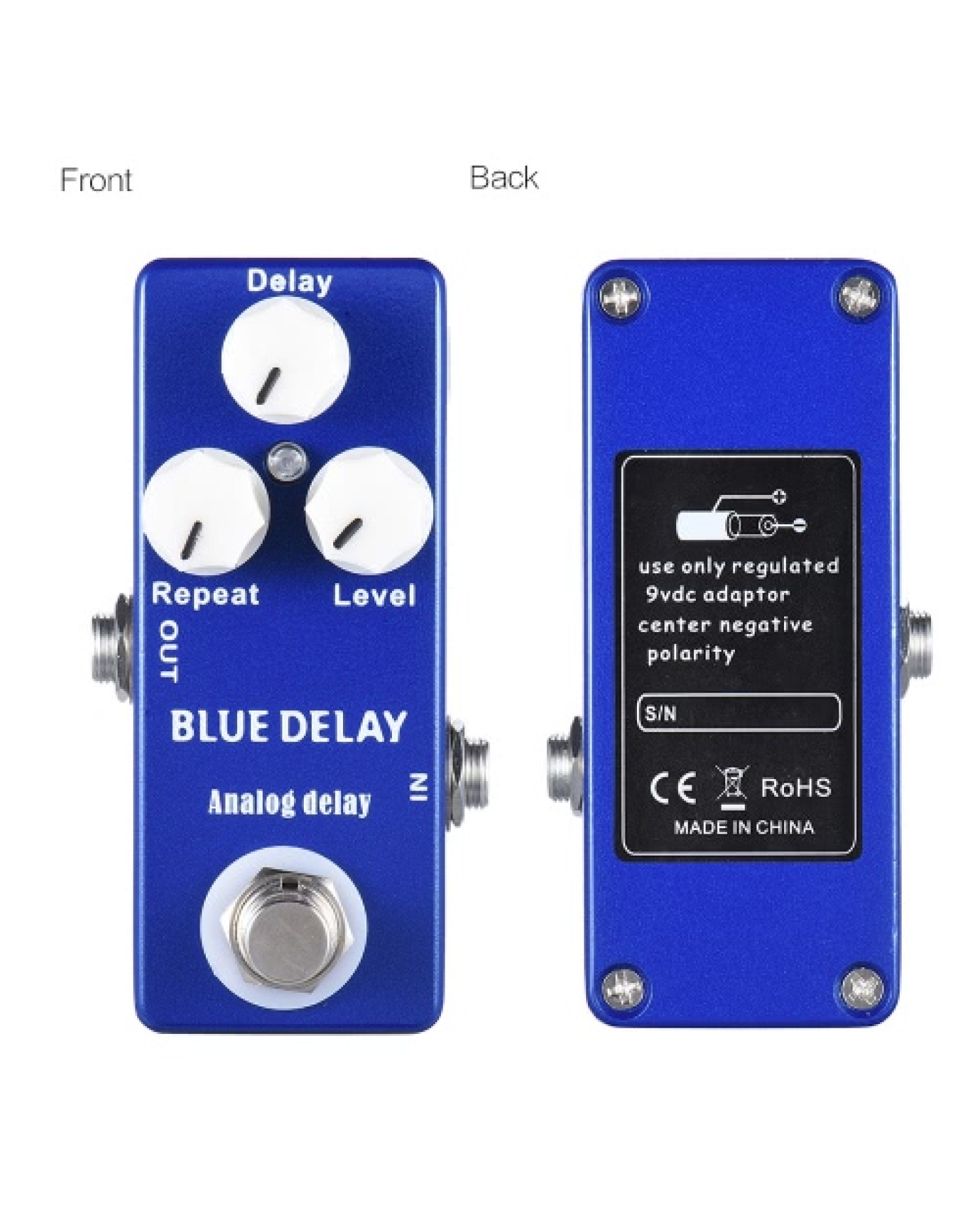 Mini Analog Delay Guitar Effect Pedal True Bypass Zinc-aluminium Alloy Body