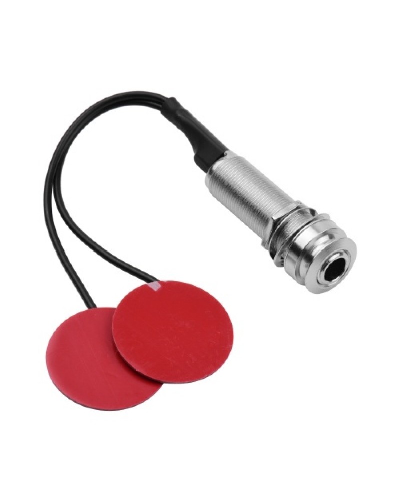 Acoustic Guitar Pickup Adhesive Instrument Pickup Mini Transducer with 1/4 Inch Jack for Violin Mandolin Ukulele
