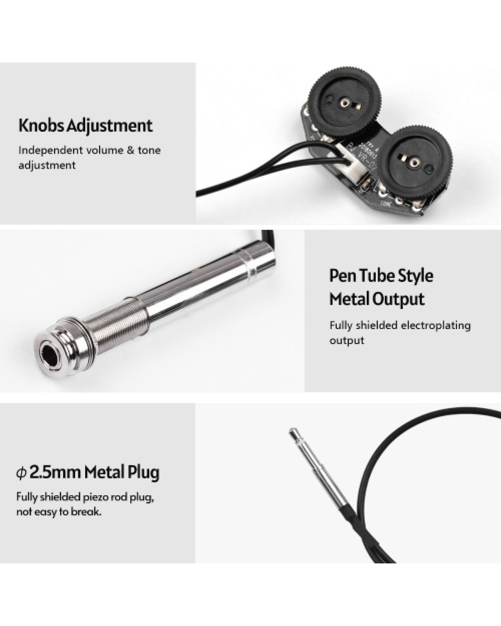 Sound Hunter PJU-02 Pen Tube Style Acoustic Piezo Transducer Pickup