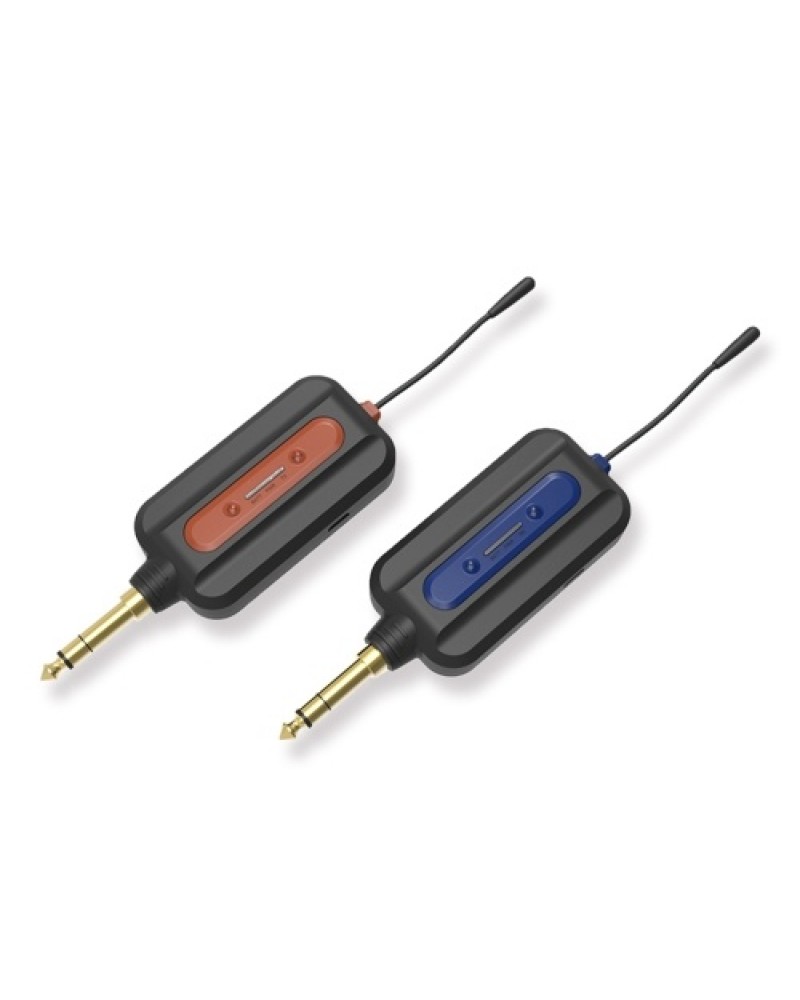 UHF Wireless Audio Transmitter Receiver System USB Rechargeable Pick Up for Electric Guitar Bass Musical Instrument Accessory