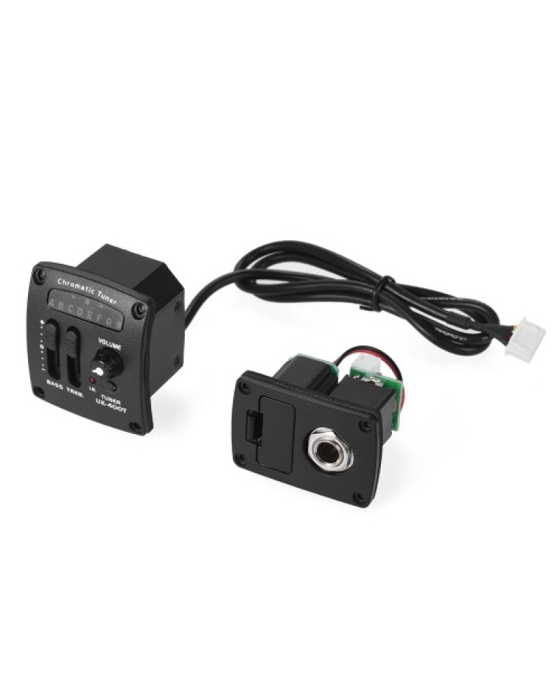 UK-400T Ukulele Ukelele Piezo Pickup Preamp 2-Band EQ Equalizer Tuner System