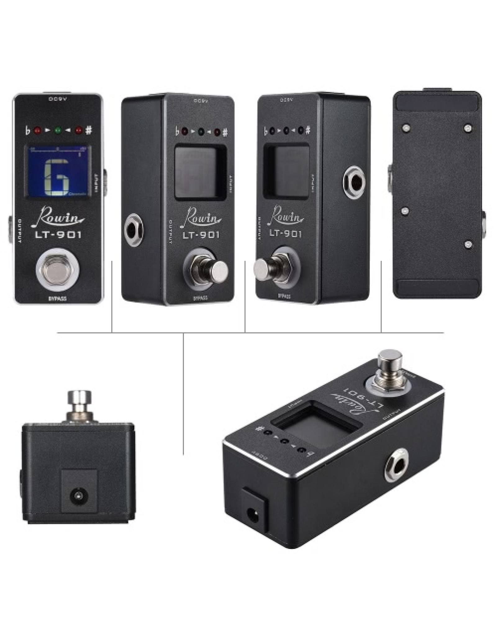 Mini Chromatic Guitar Tuner Pedal Effect True Bypass LCD Display
