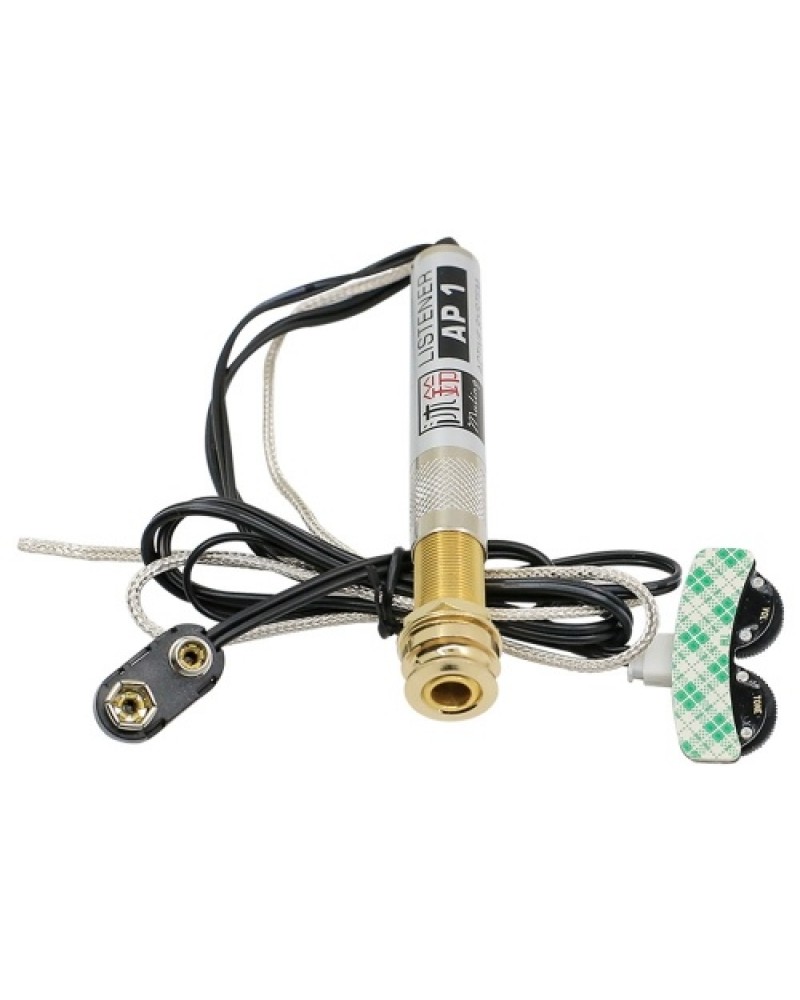 Guitar Piezo Active Pickup Pick-up Transducer with Volume and Tone Control for Folk Classical Guitar Ukulele