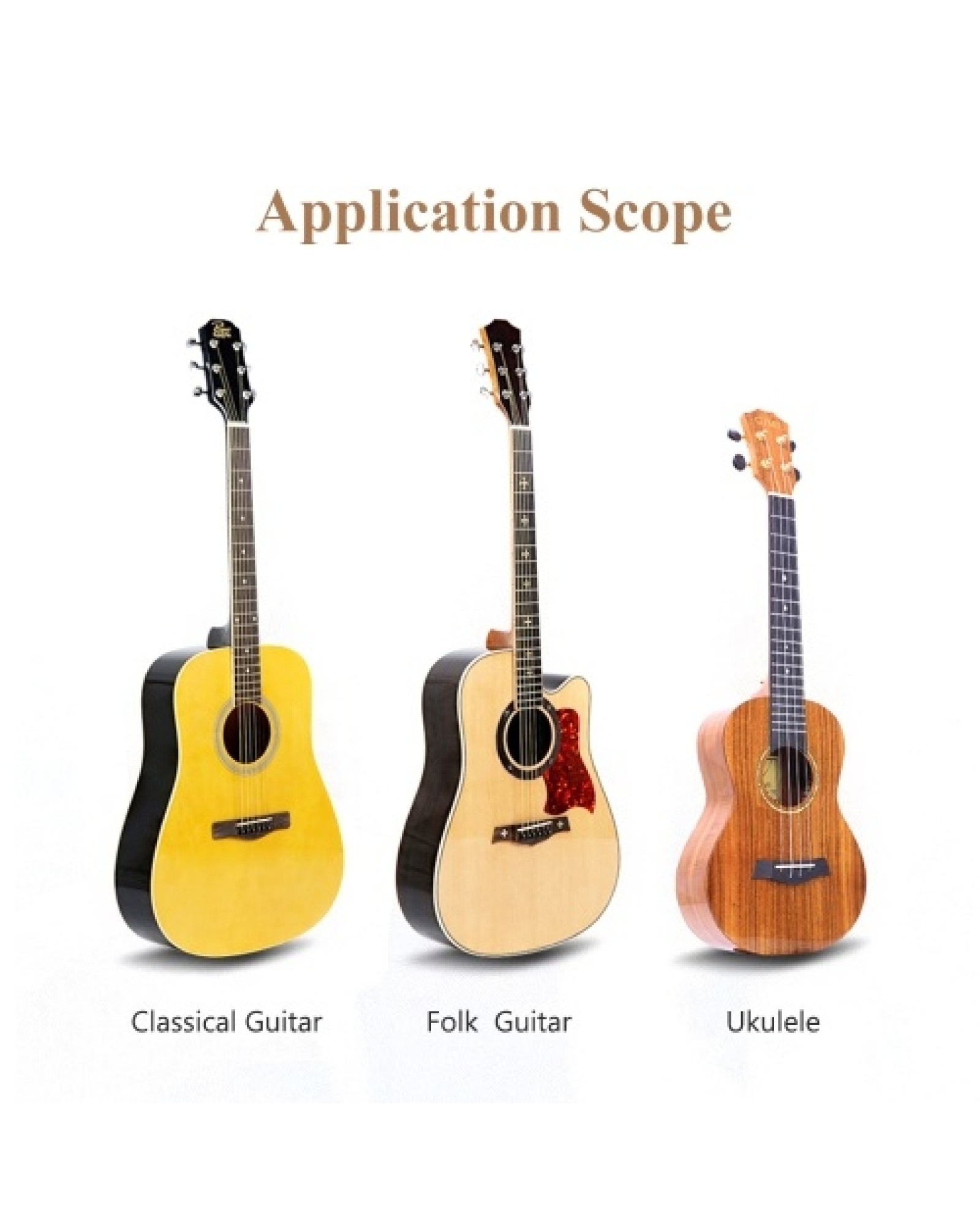 Guitar Piezo Active Pickup Pick-up Transducer with Volume and Tone Control for Folk Classical Guitar Ukulele