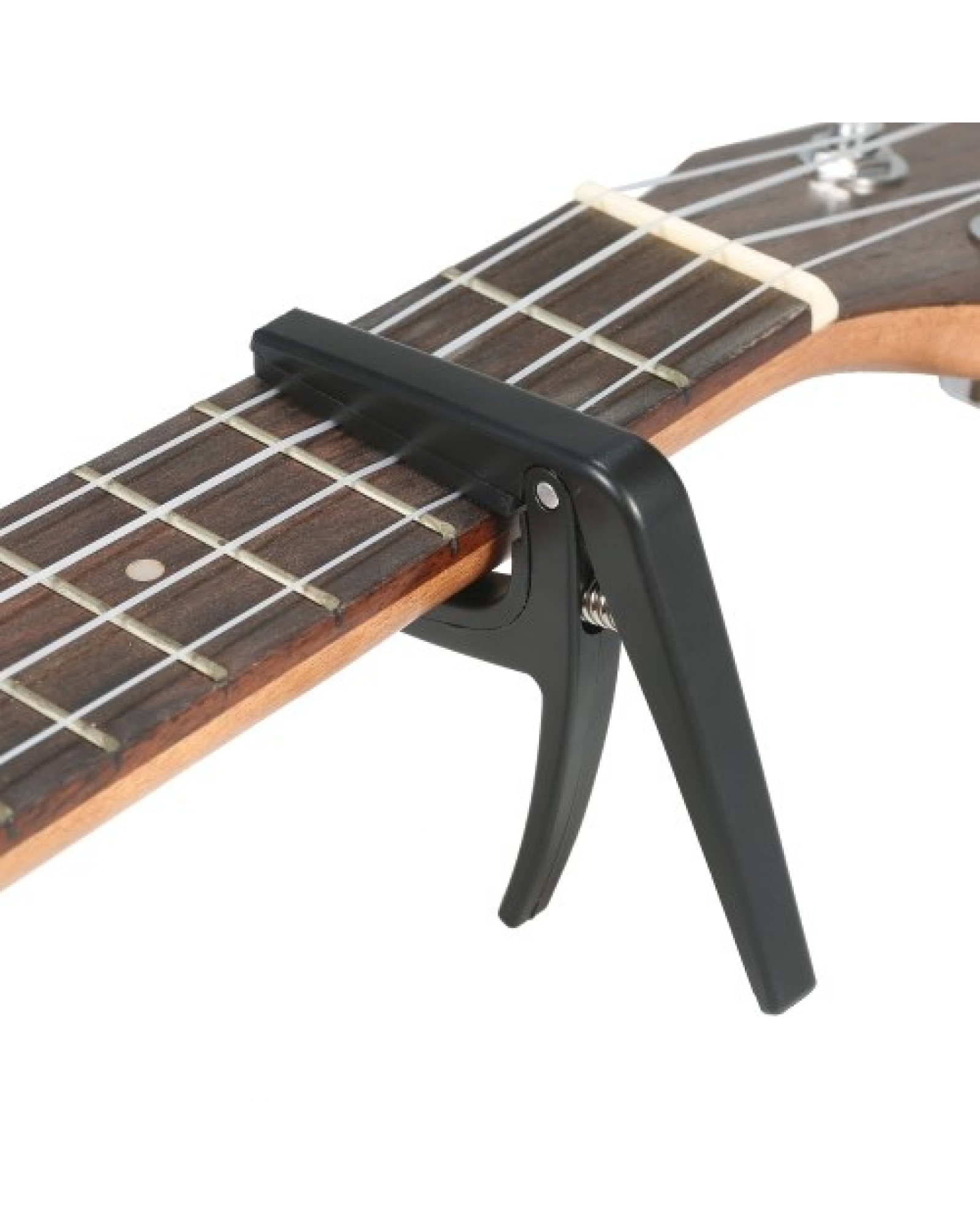 Professional Single-handed Quick Change Ukelele Capo Plastic Steel Black
