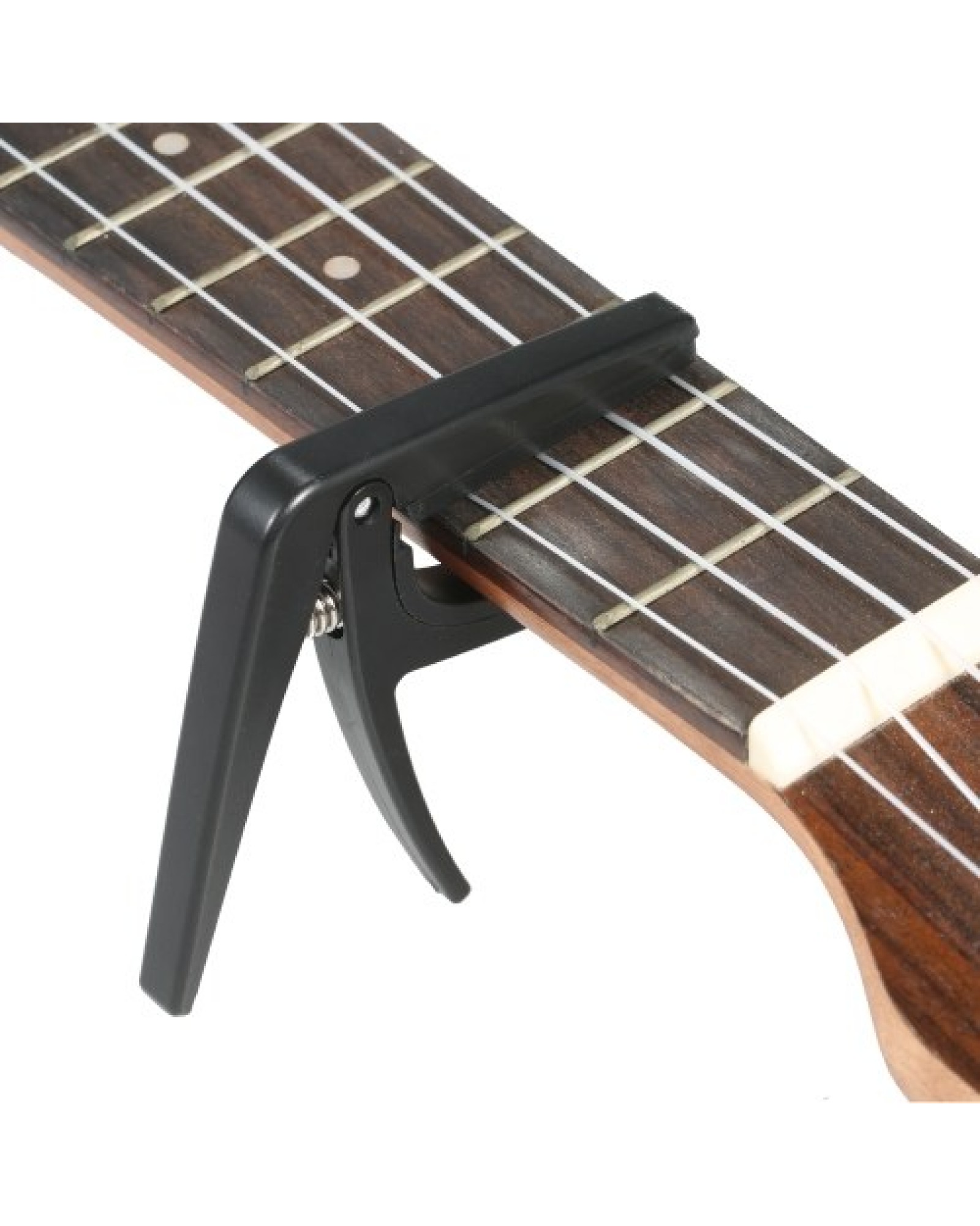 Professional Single-handed Quick Change Ukelele Capo Plastic Steel Black