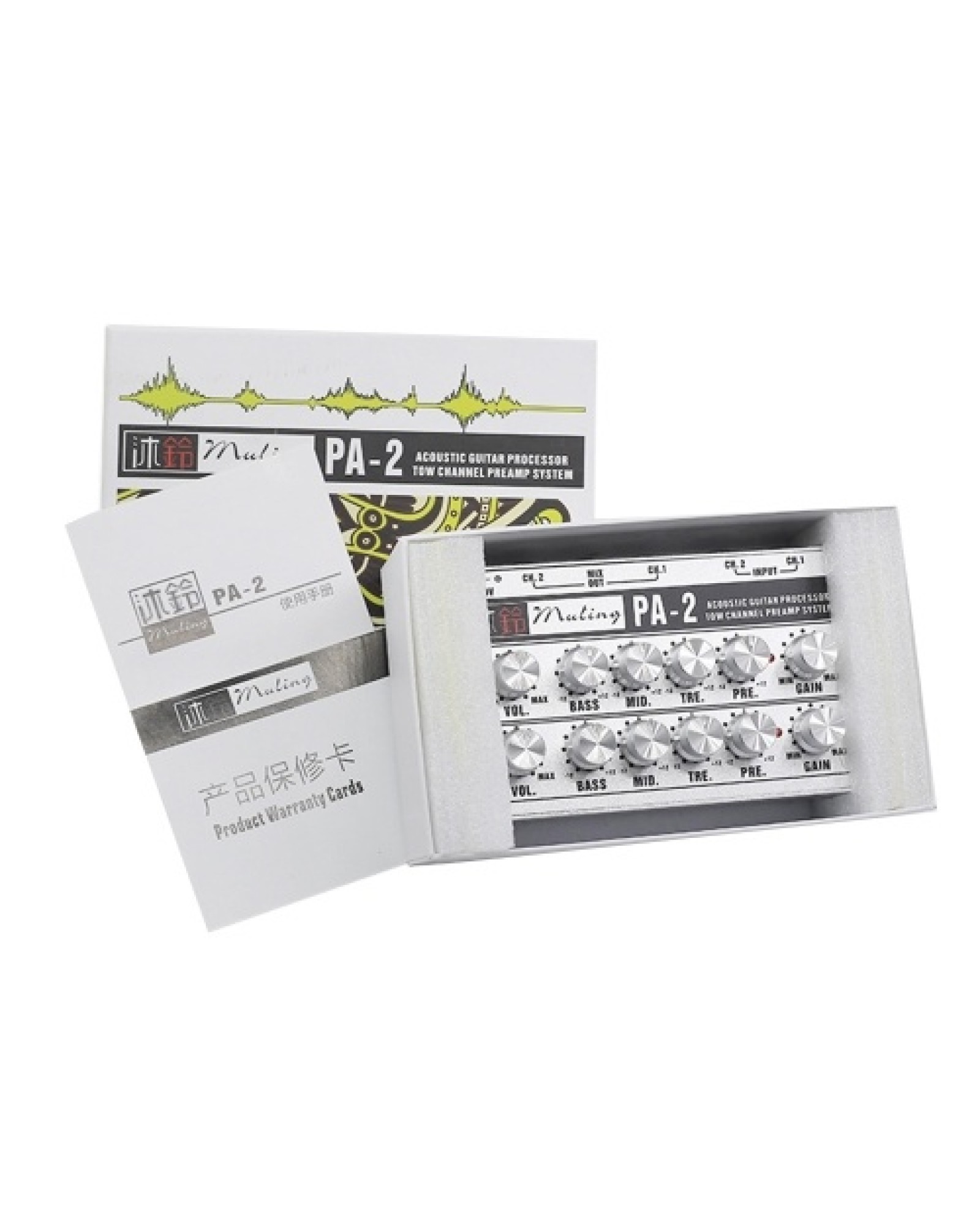 Guitar Dual Channel Operational Amplifier Preamp Acoustic Guitar Processor 2 Channels Preamp System for Acoustic Folk Guitar Ele