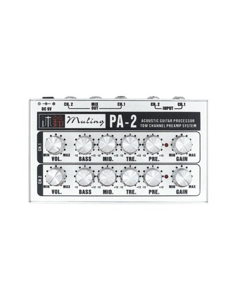 Guitar Dual Channel Operational Amplifier Preamp Acoustic Guitar Processor 2 Channels Preamp System for Acoustic Folk Guitar Ele