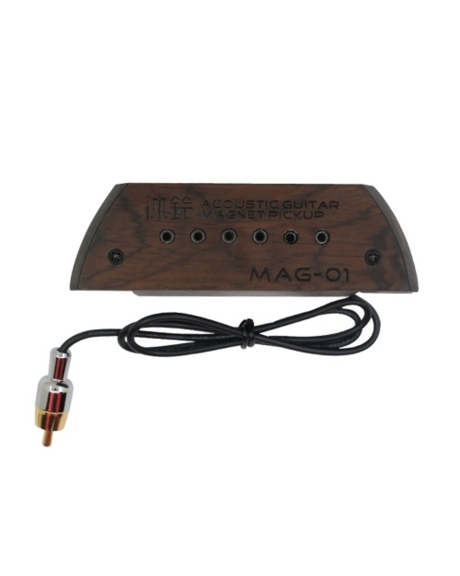 Guitar Passive Sound Hole Pickup Pick-up Transducer with 6.35mm Endpin Jack for Acoustic Folk Guitar