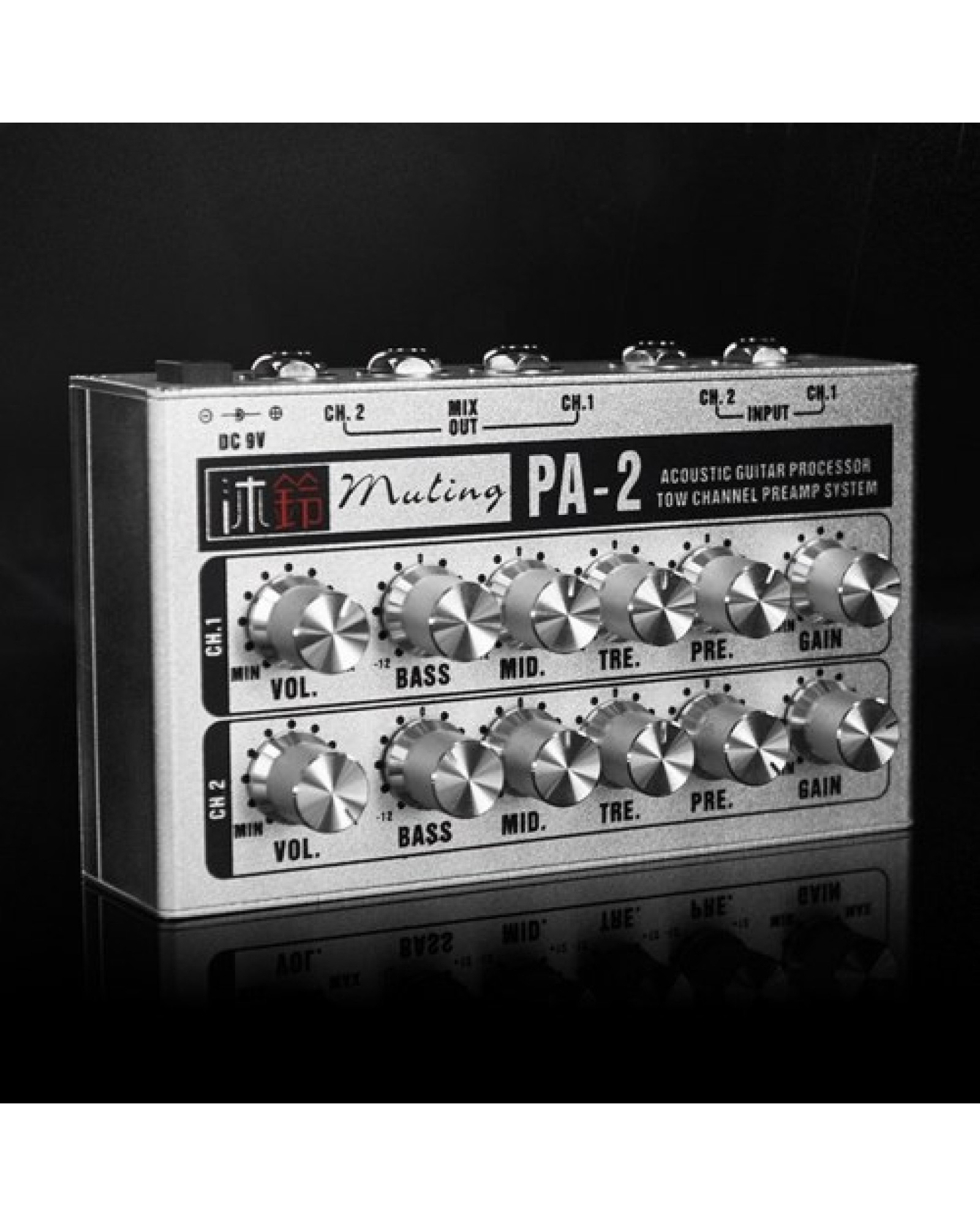 Guitar Dual Channel Operational Amplifier Preamp Acoustic Guitar Processor 2 Channels Preamp System for Acoustic Folk Guitar Ele