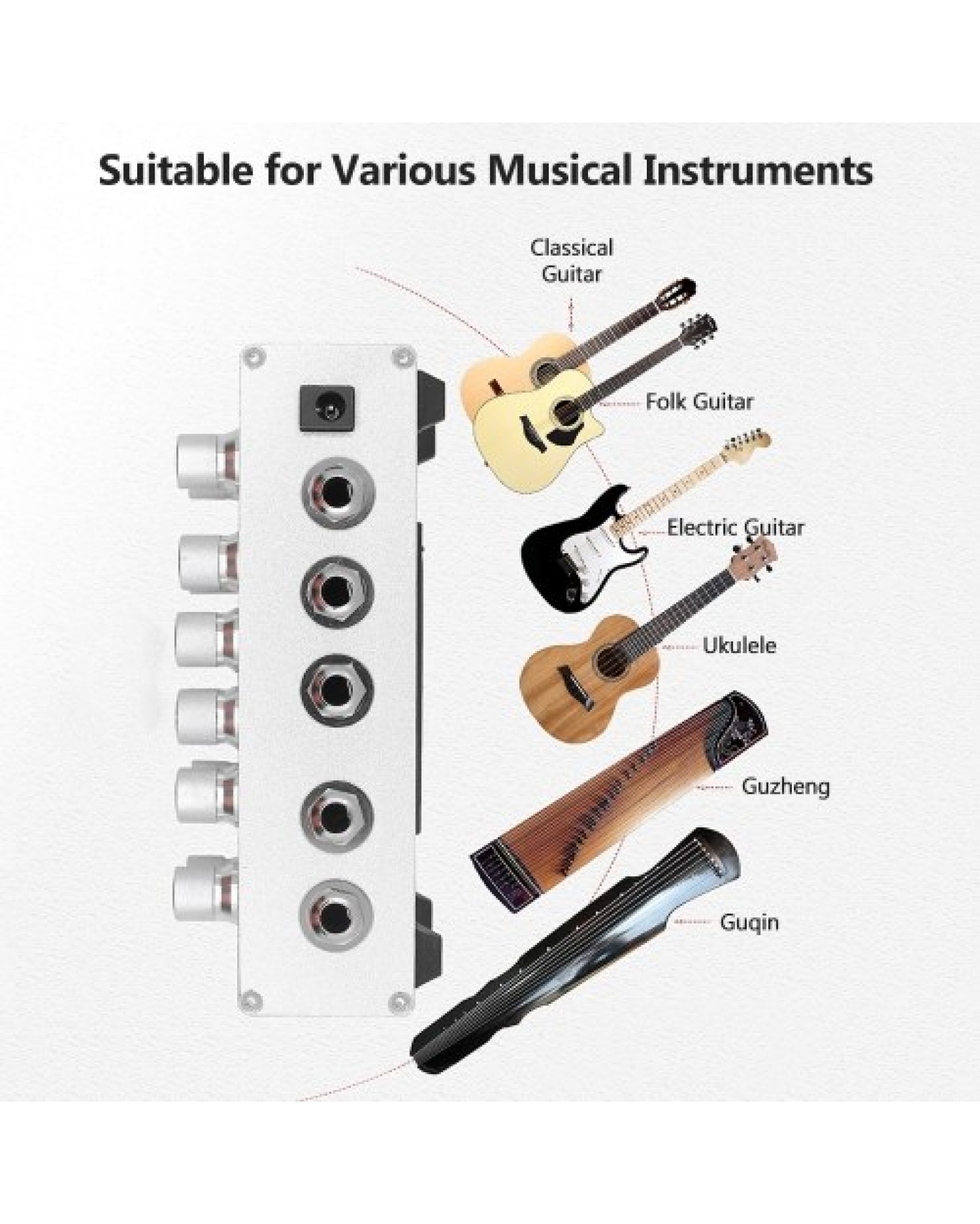 Guitar Dual Channel Operational Amplifier Preamp Acoustic Guitar Processor 2 Channels Preamp System for Acoustic Folk Guitar Ele