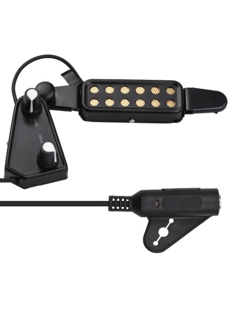 Acoustic Guitar Sound Hole Pickup Magnetic Passive Pick-up System with Tone Volume Control 6.35mm Interface