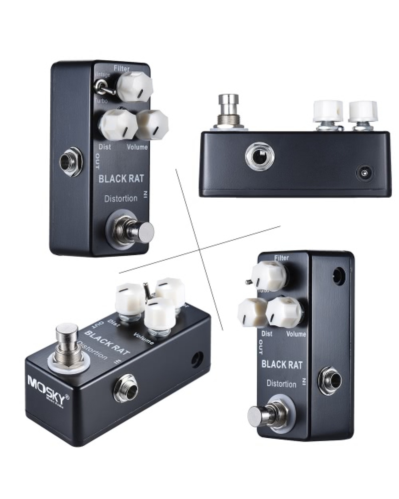 Mini Distortion Guitar Effect Pedal True Bypass Zinc-aluminium Alloy Body