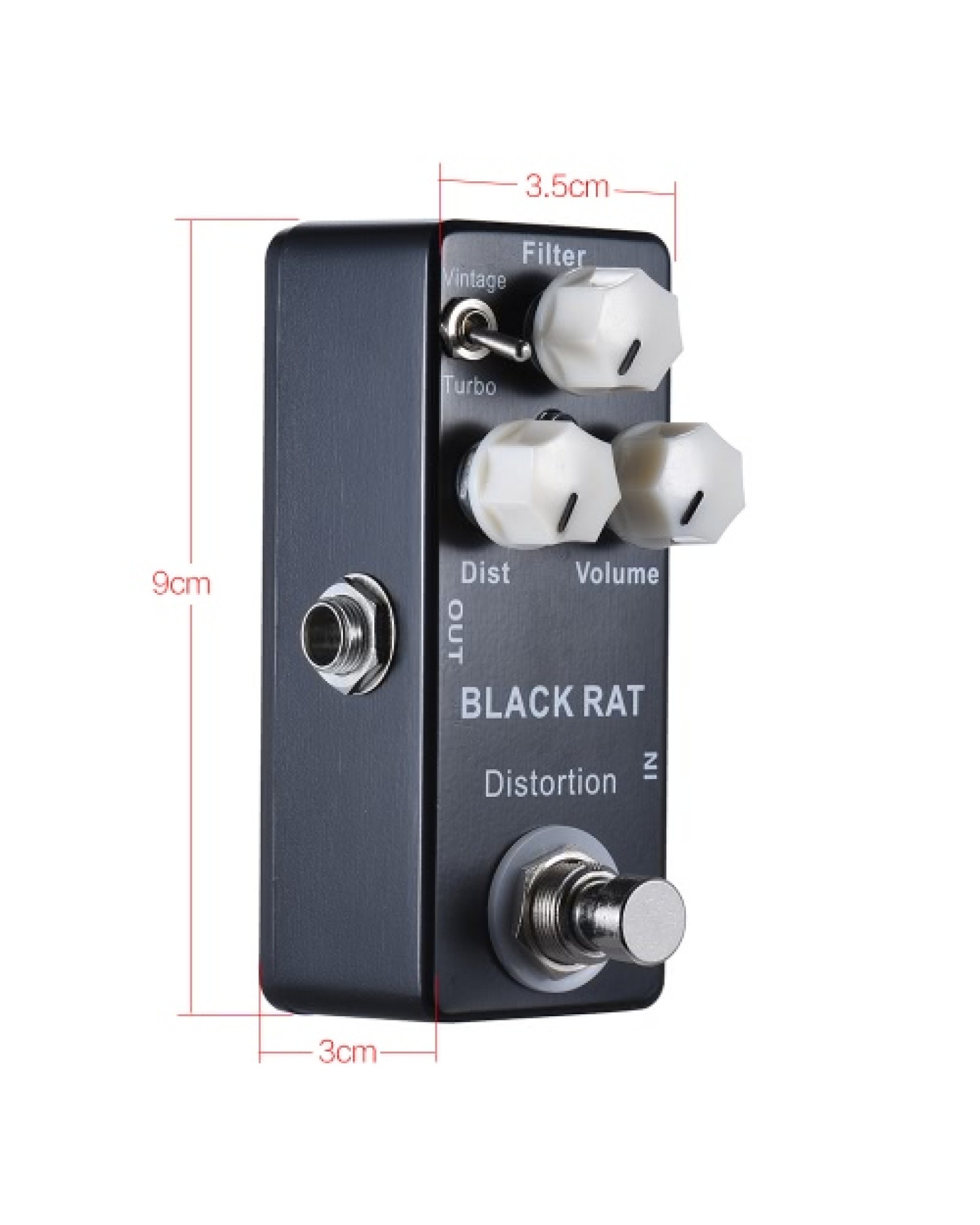 Mini Distortion Guitar Effect Pedal True Bypass Zinc-aluminium Alloy Body