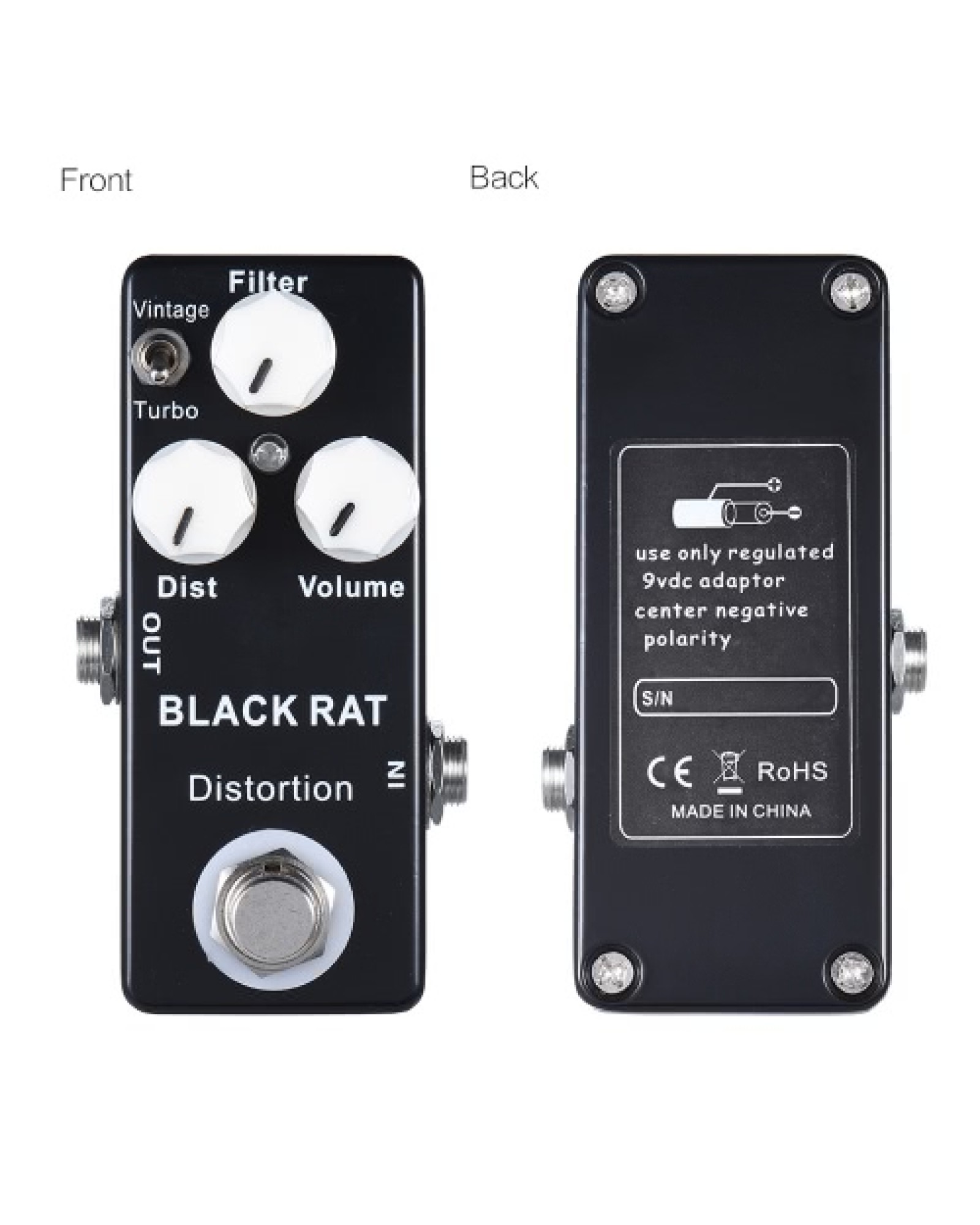 Mini Distortion Guitar Effect Pedal True Bypass Zinc-aluminium Alloy Body