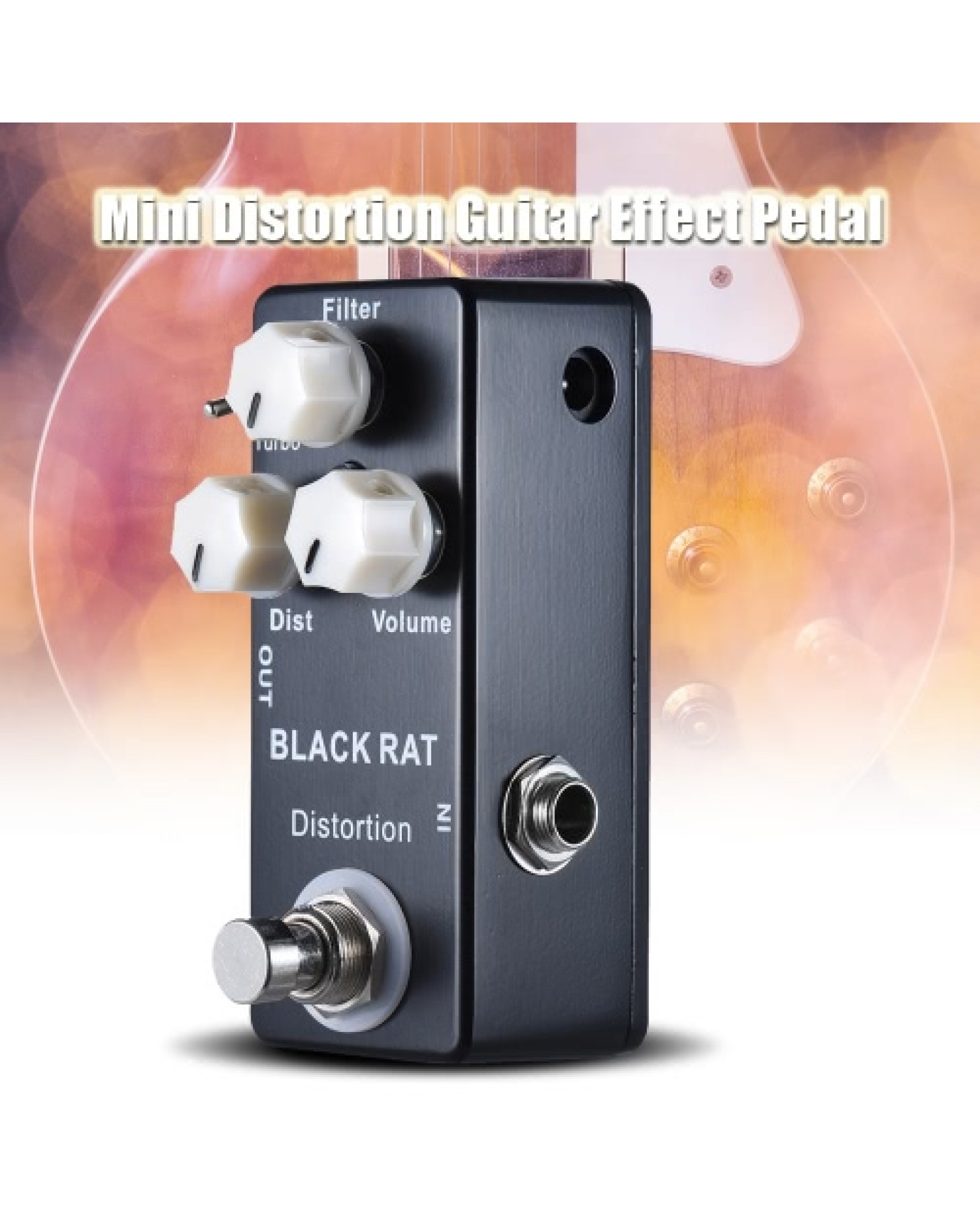 Mini Distortion Guitar Effect Pedal True Bypass Zinc-aluminium Alloy Body
