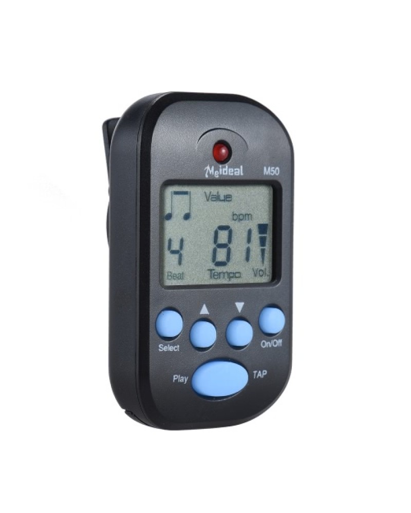 Professional Clip on Digital Beat Tempo Metronome LCD Screen Lightweight &amp; Mini for Violin Guitar Bass Musical Instrument Bl