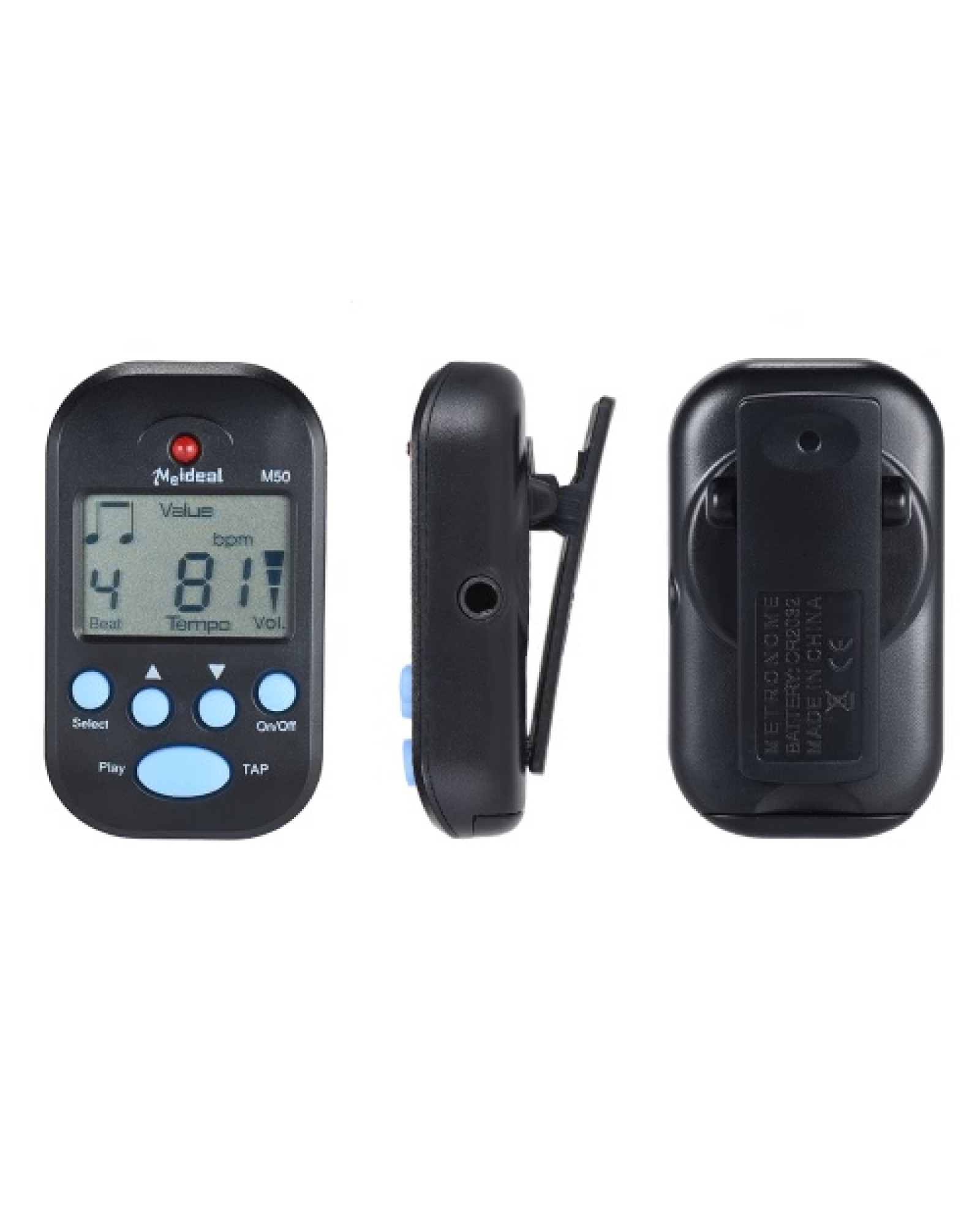 Professional Clip on Digital Beat Tempo Metronome LCD Screen Lightweight &amp; Mini for Violin Guitar Bass Musical Instrument Bl