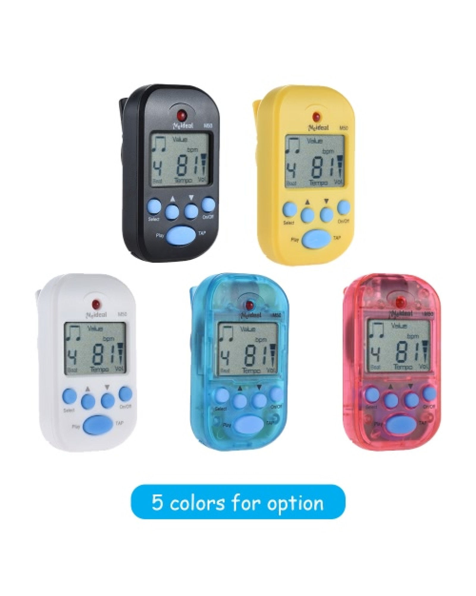 Professional Clip on Digital Beat Tempo Metronome LCD Screen Lightweight &amp; Mini for Violin Guitar Bass Musical Instrument Bl