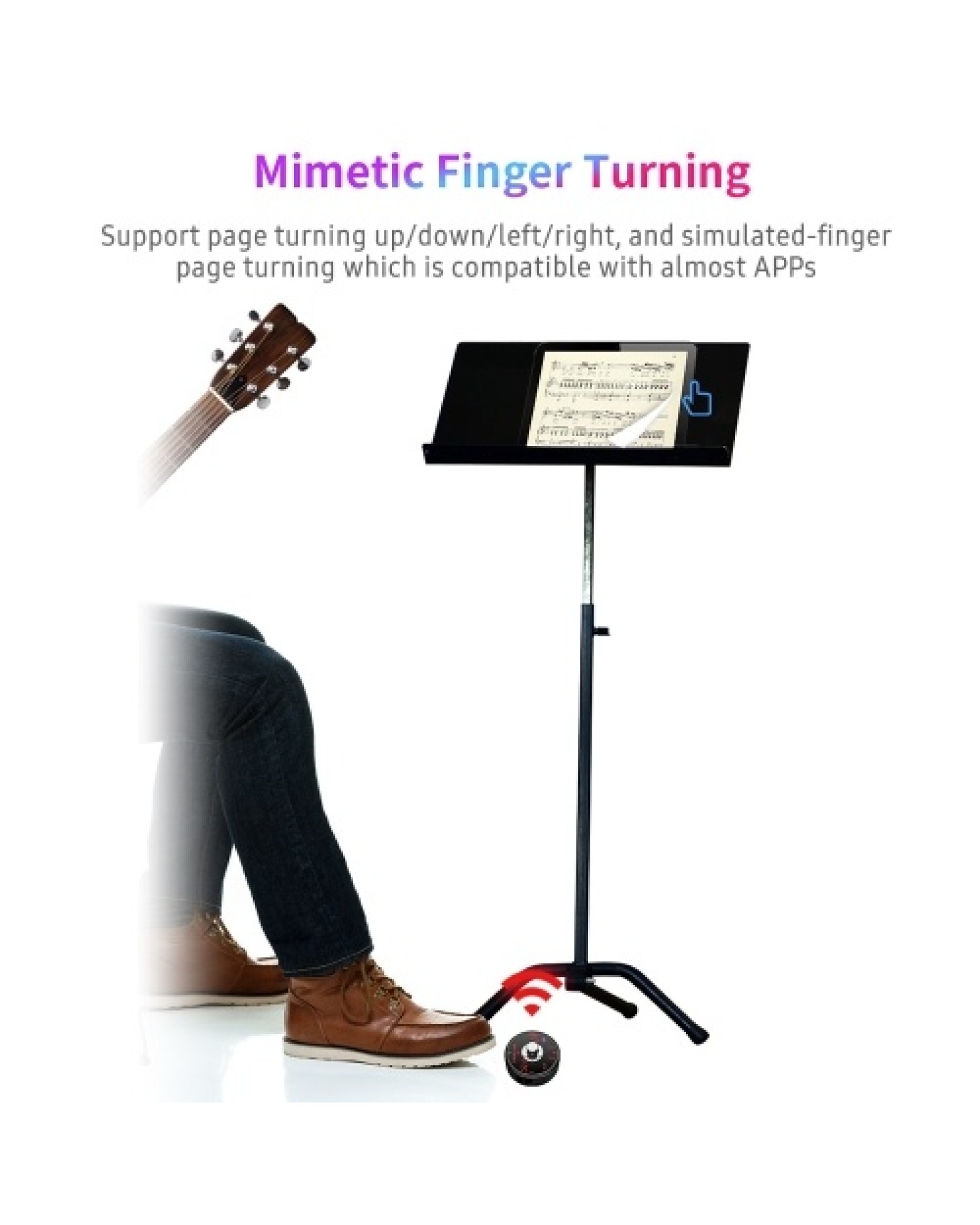 ST-1 BT Page Turner Pedal Rechargeable Wireless Foot Switch