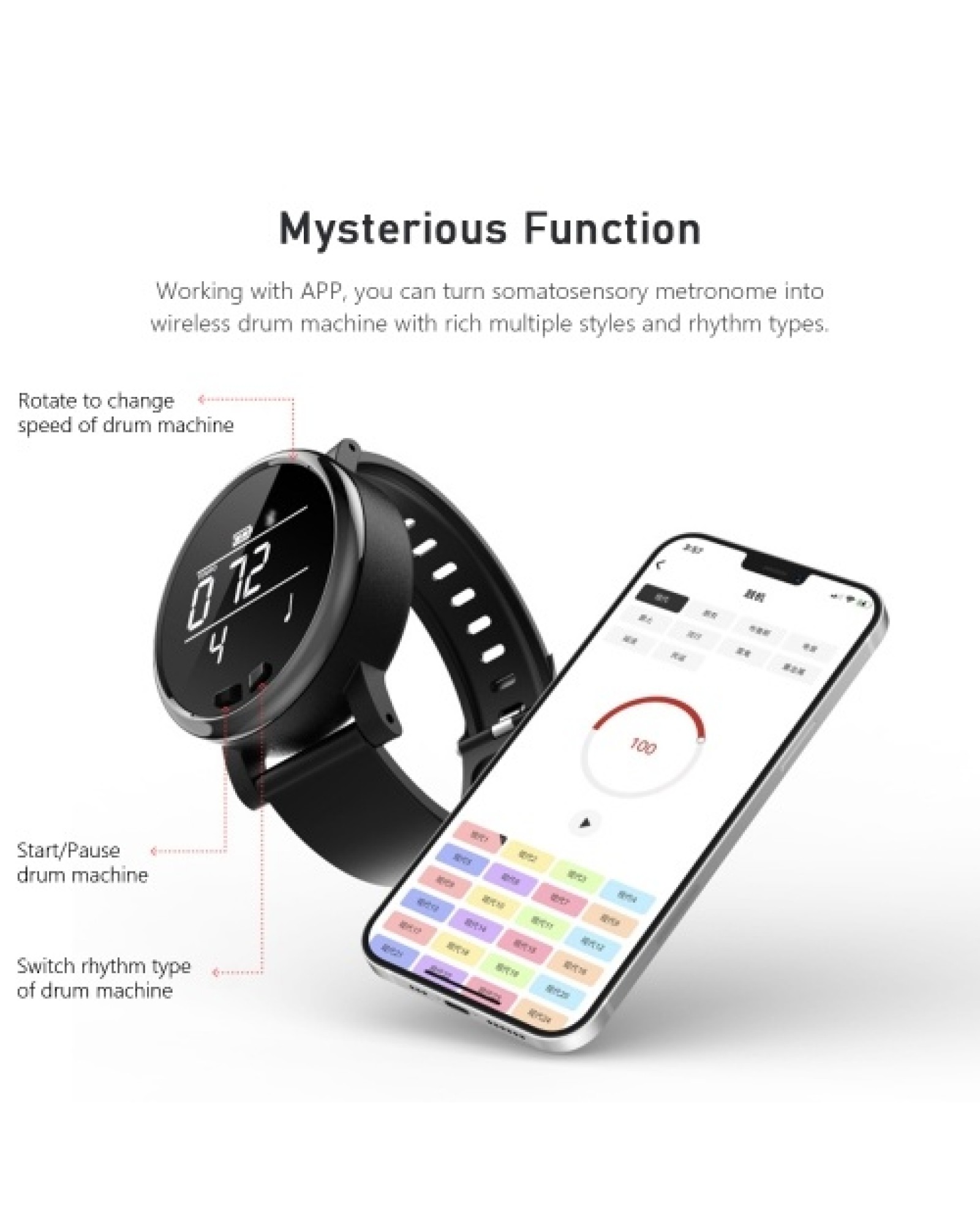Smart Vibrating Metronome Multifunctional Intelligent Somatosensory Digital Metronome