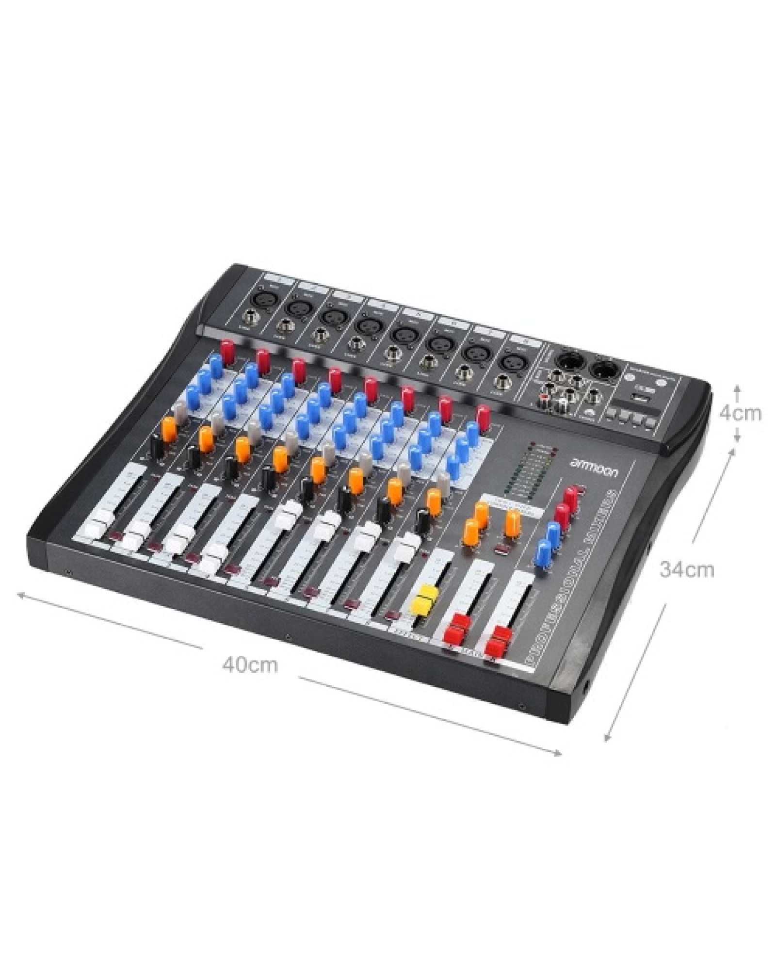 CT80S-USB 8 Channel Digtal Mic Line Audio Mixing Mixer Console with 48V Phantom Power for Recording DJ Stage Karaoke Music Appre