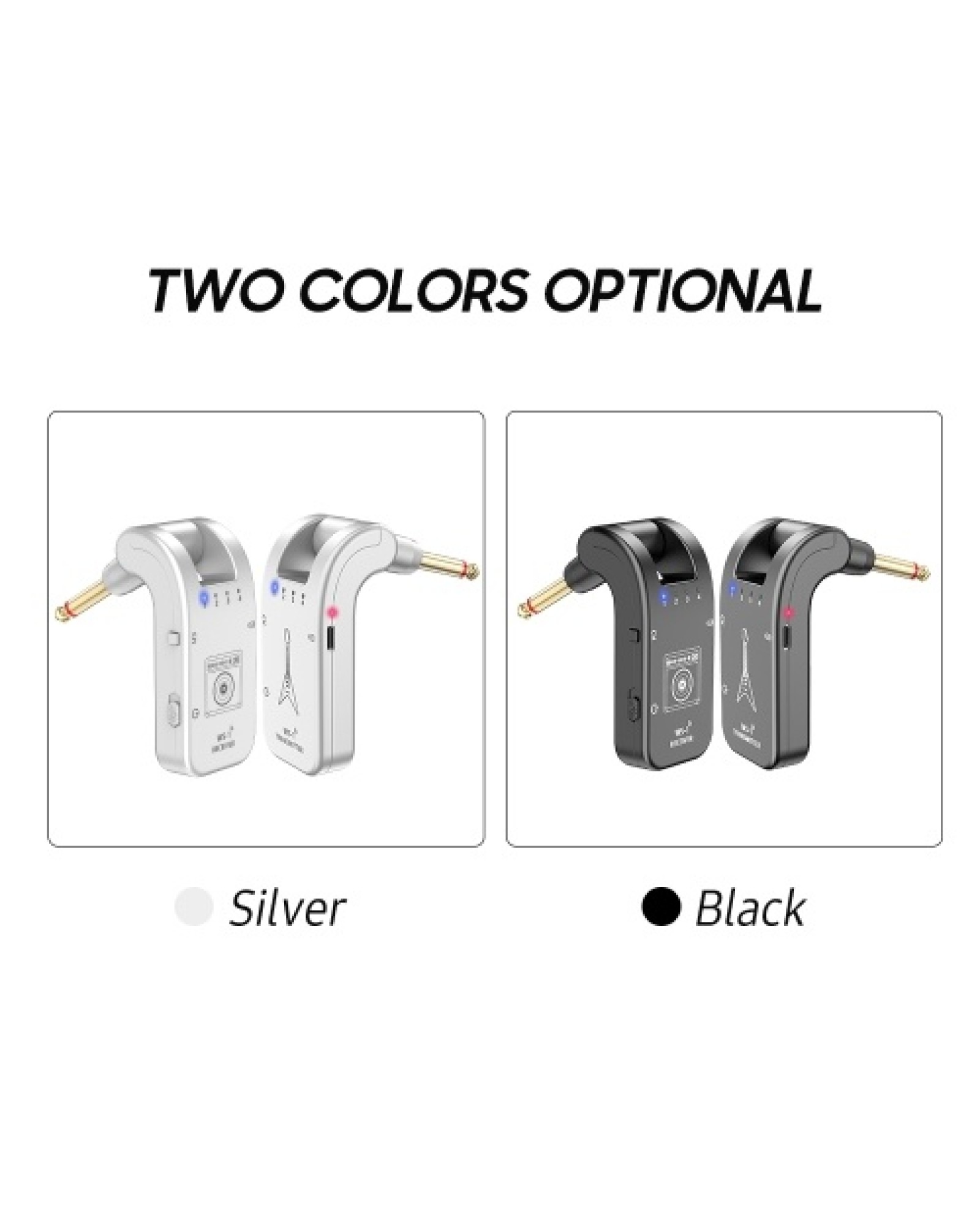 WS-1 2.4GHz Wireless Guitar System Rechargeable Audio Transmitter and Receiver
