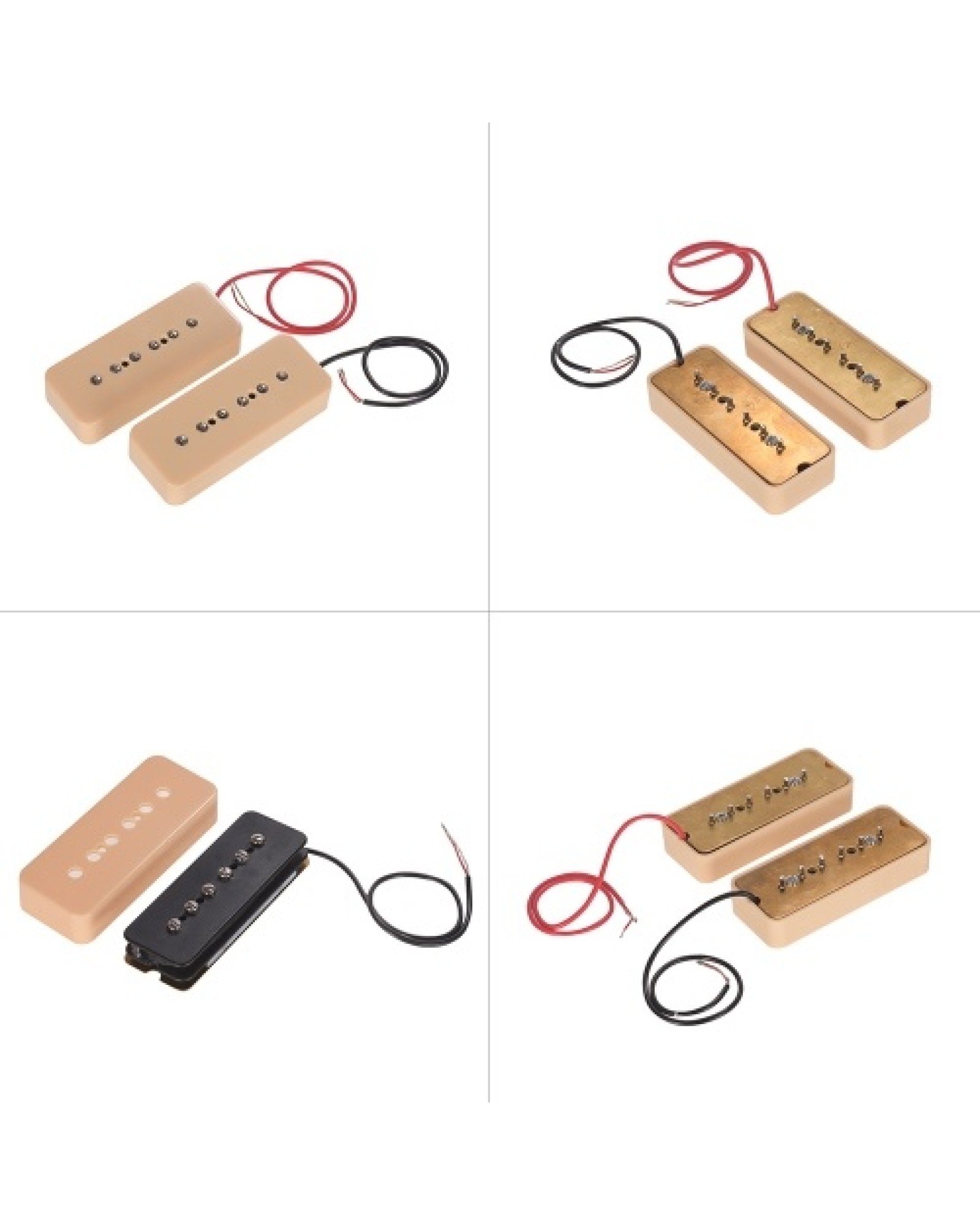 Single Coil Pickups for P90 Soapbar Electric Guitar Neck &amp; Bridge Pickups Guitar Parts Accessories, Pack of 2pcs（50mm+52mm）