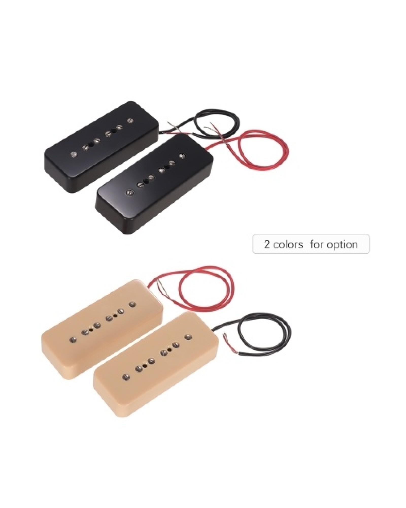 Single Coil Pickups for P90 Soapbar Electric Guitar Neck &amp; Bridge Pickups Guitar Parts Accessories, Pack of 2pcs（50mm+52mm）