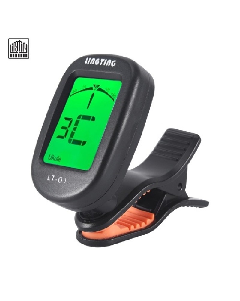 LT-01 Mini Clip-On Digital Electronic Tuner 360° Rotatable