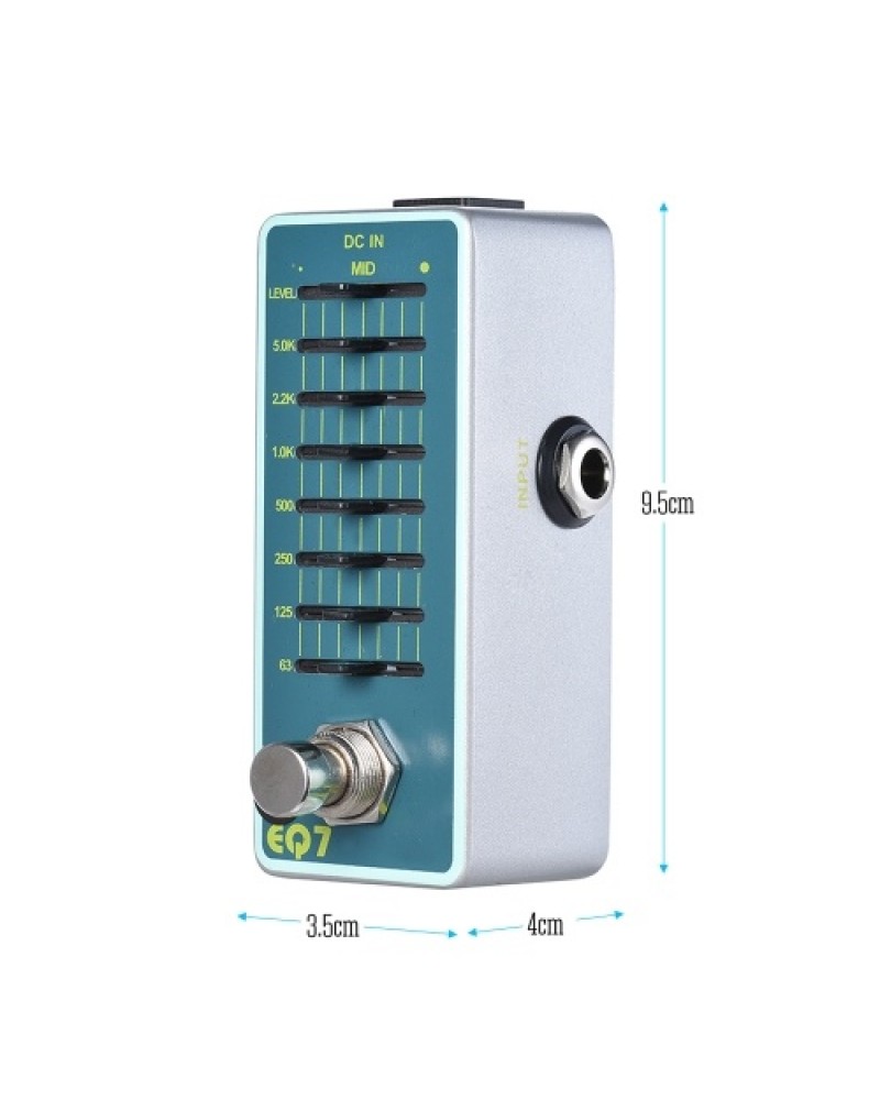 ENO EX EQ7 Guitar Equalizer Effect Pedal 7-Band EQ Full Metal Shell True Bypass