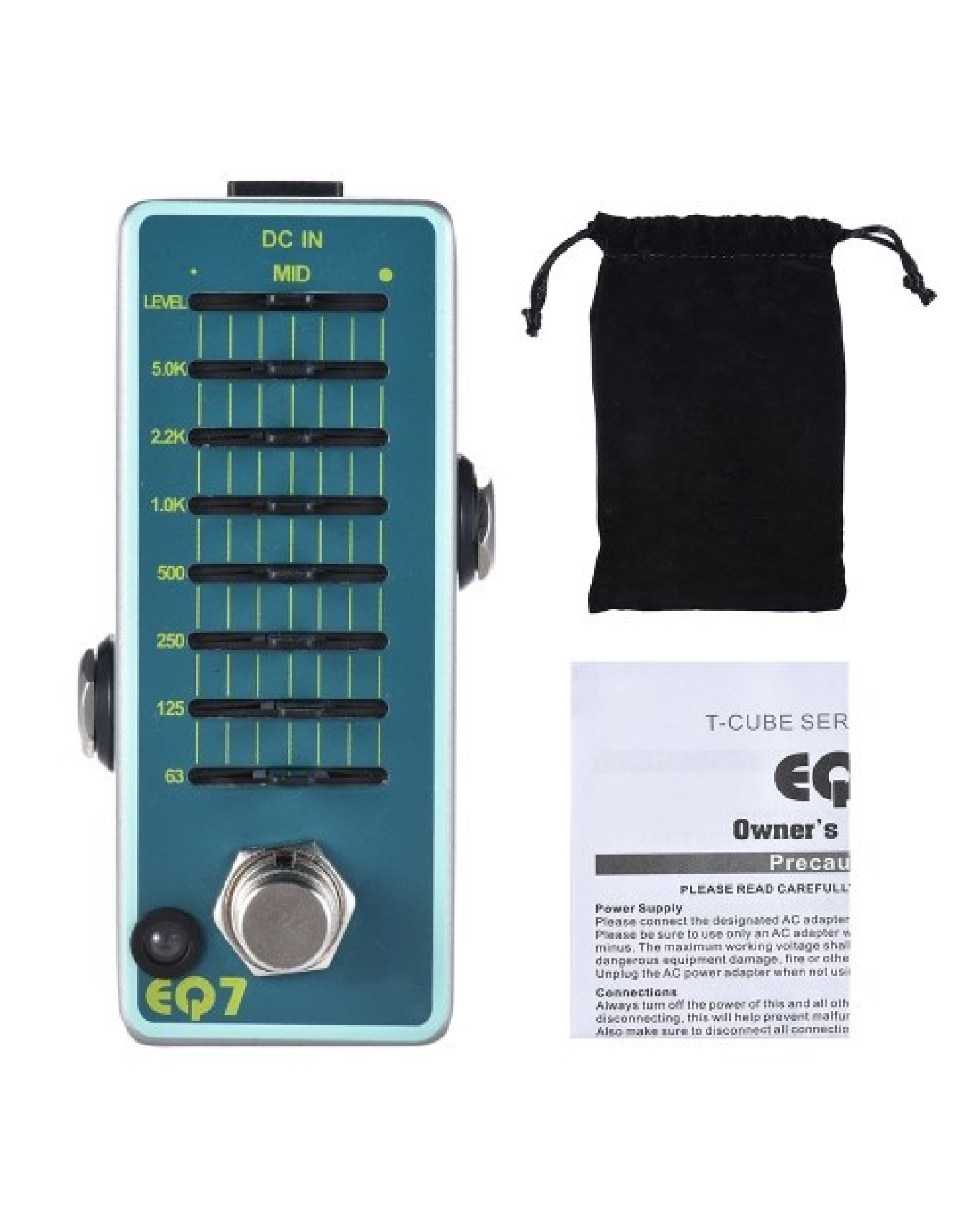 ENO EX EQ7 Guitar Equalizer Effect Pedal 7-Band EQ Full Metal Shell True Bypass
