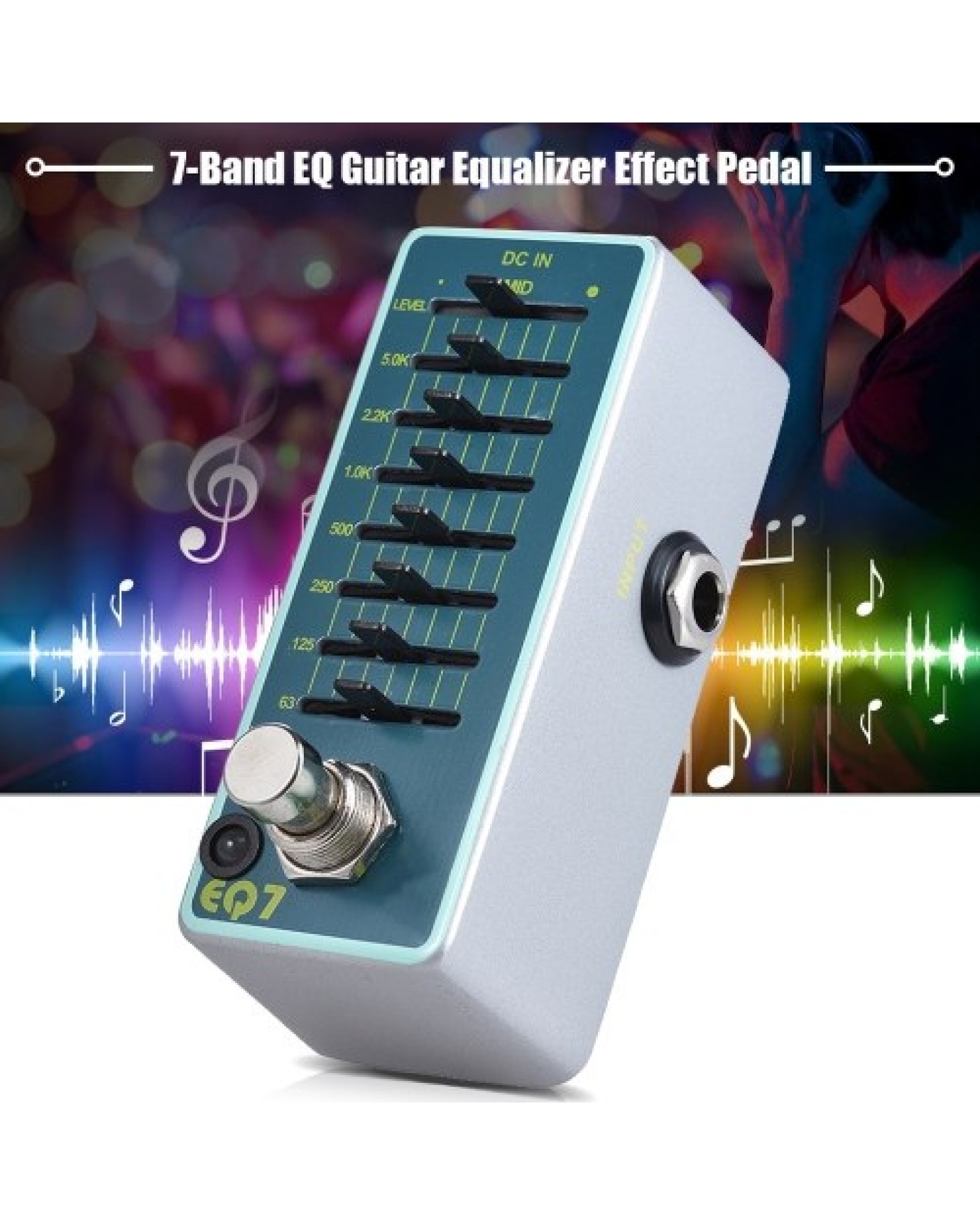 ENO EX EQ7 Guitar Equalizer Effect Pedal 7-Band EQ Full Metal Shell True Bypass