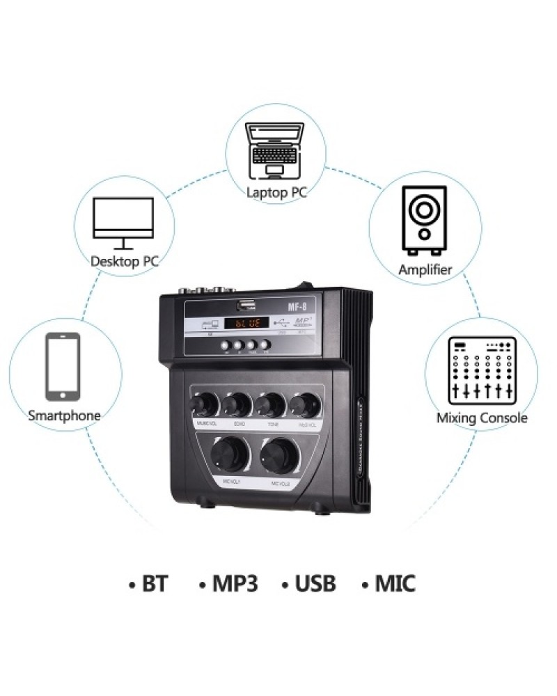 Mini Karaoke Sound Audio Mixer Stereo Echo Mixers