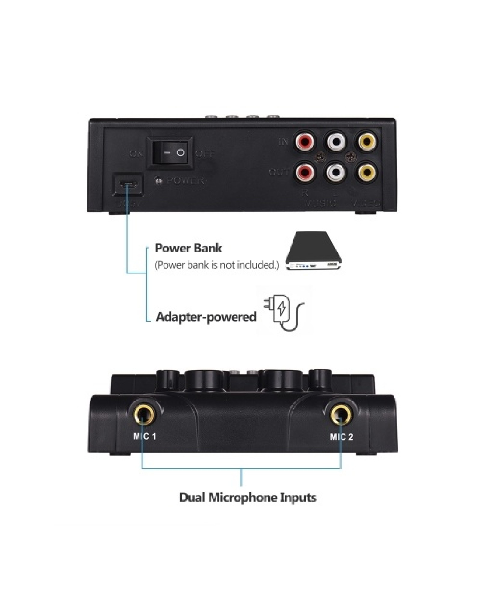Mini Karaoke Sound Audio Mixer Stereo Echo Mixers